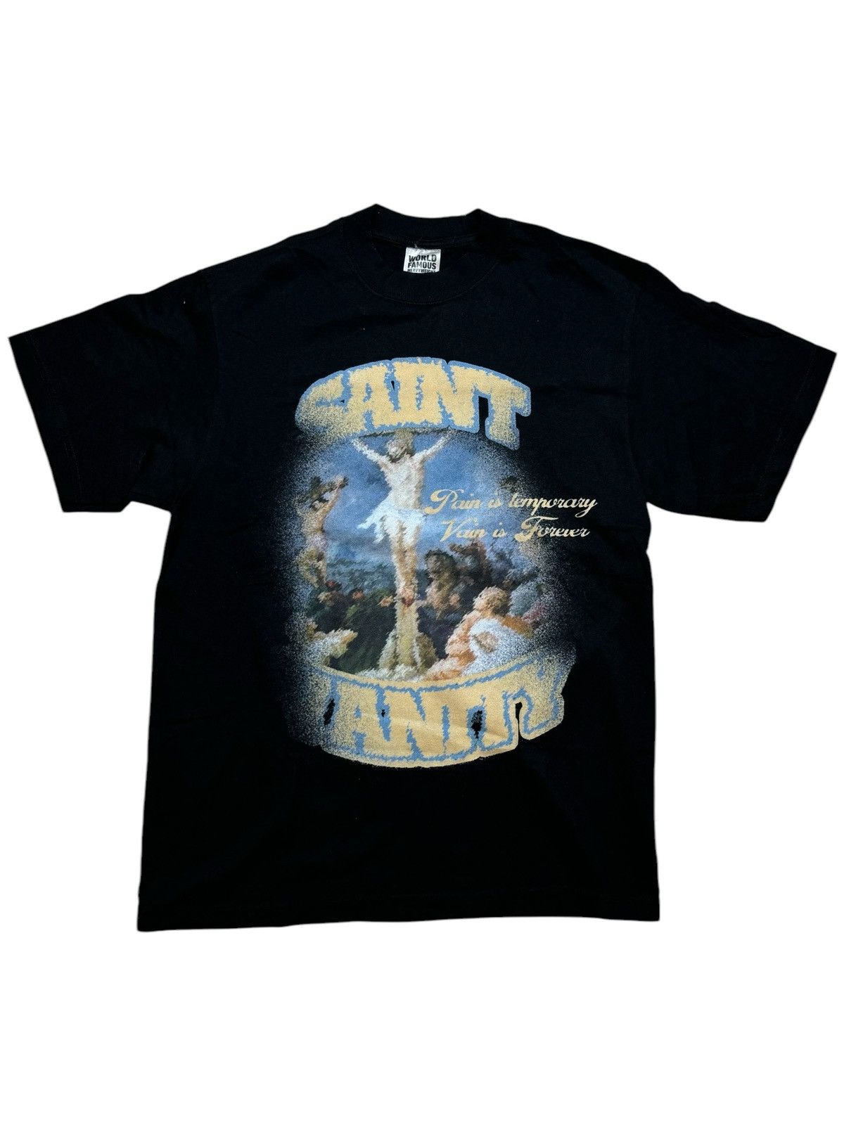 Saint Vanity Blurry Cross T-Shirt SIZE LARGE