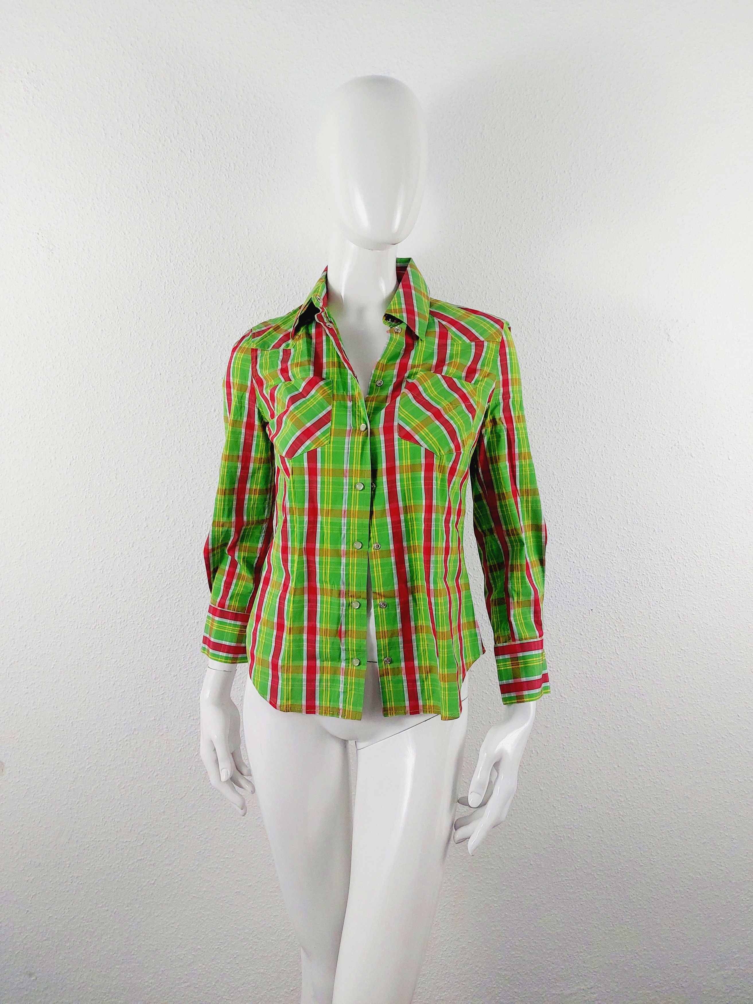 Alexander McQueen Alexander McQueen AW2005 Tartan Blouse Runway Shirt Top Size M / US 6-8 / IT 42-44 - 2 Thumbnail
