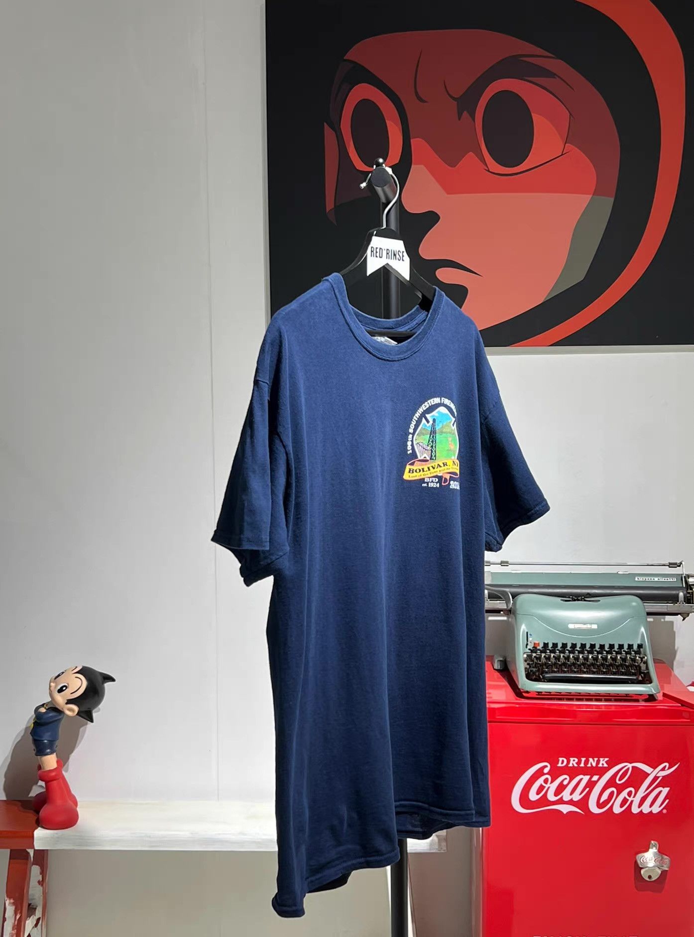 Vintage Vintage * Fireman's Tee Q13 Size US L / EU 52-54 / 3 - 2 Thumbnail