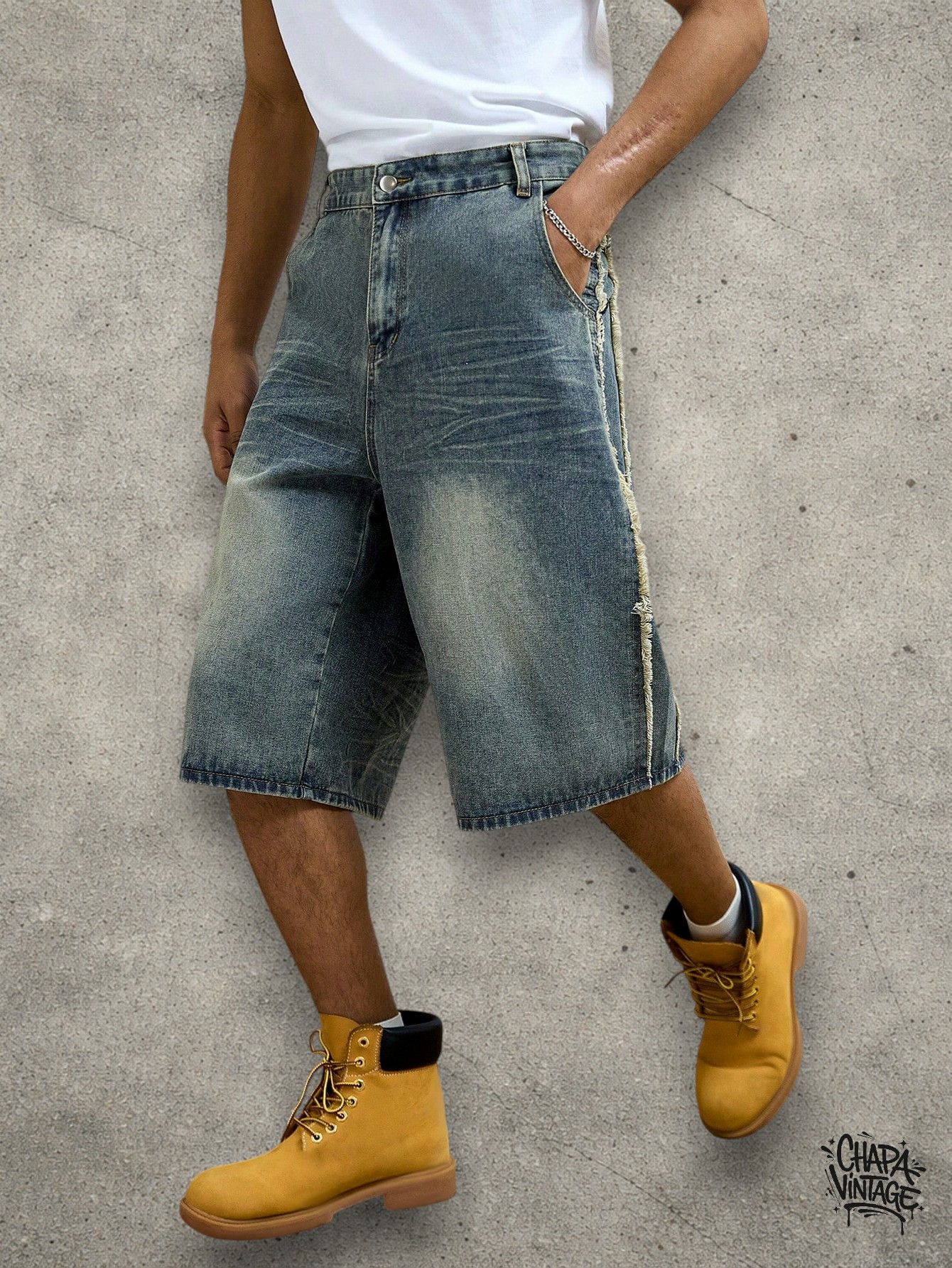Vintage Washed jeans shorts Size US 32 / EU 48 - 1 Thumbnail