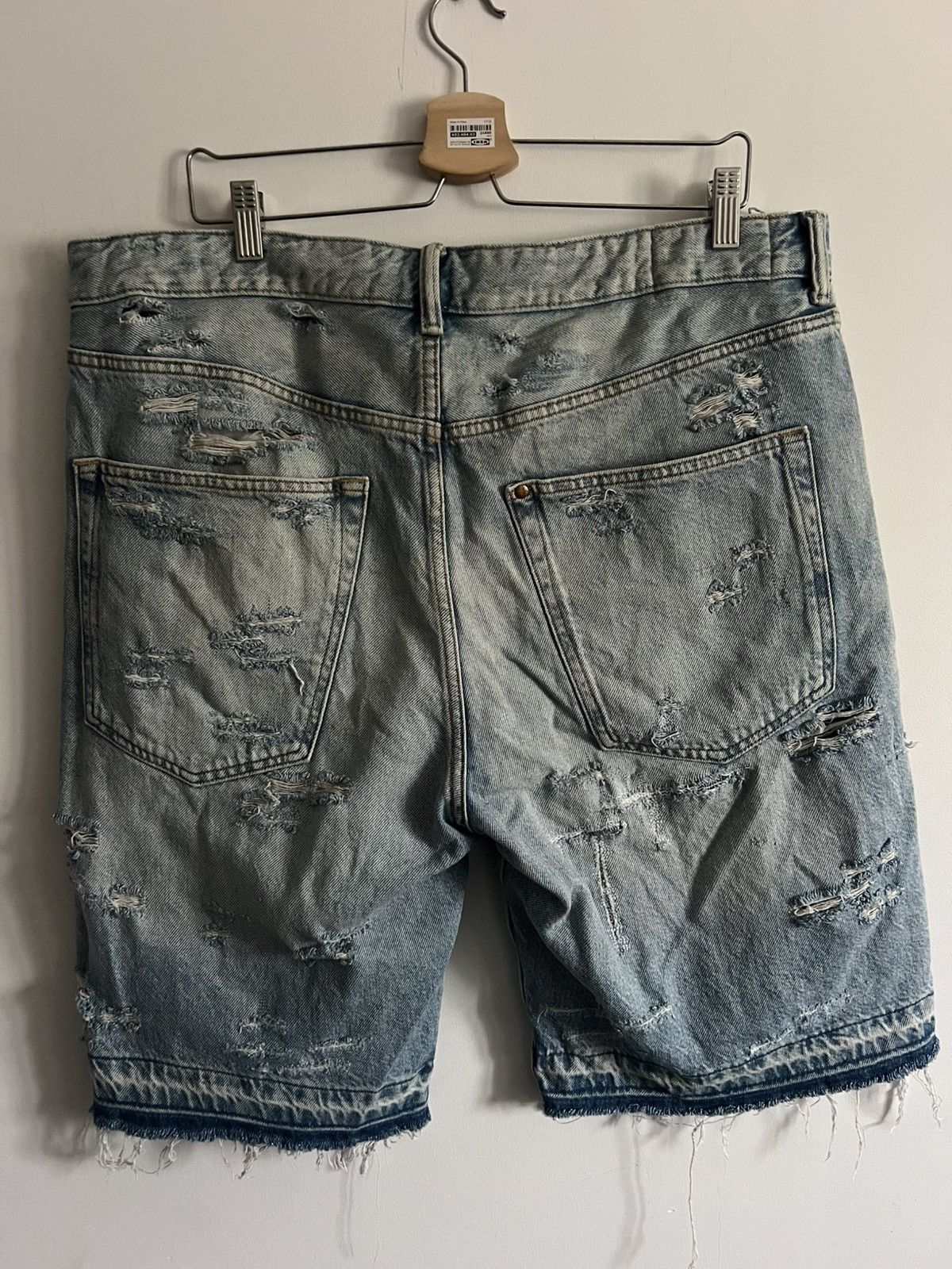 Japanese Brand Custom distressed baggy shorts Size US 34 / EU 50 - 4 Thumbnail
