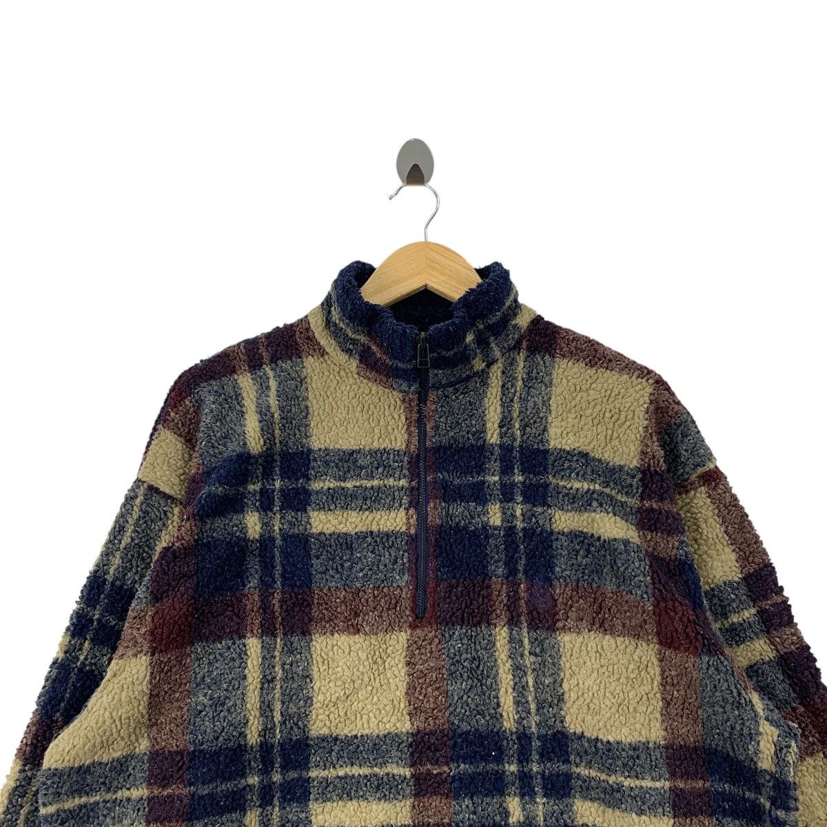 Nautica NAUTICA Sailing Gear Patchwork Fleece Half Zipper Sweatshirt Size US XL / EU 56 / 4 - 3 Thumbnail