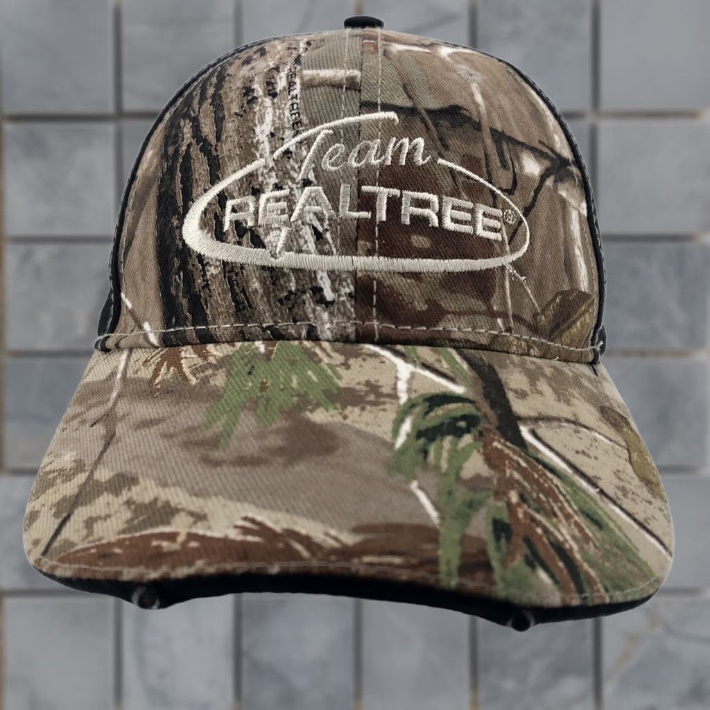 Realtree HT Headwear Team Realtree Hat Cap Strap Back Camouflage Black Embroidered Hunting Mens Size ONE SIZE - 1 Thumbnail