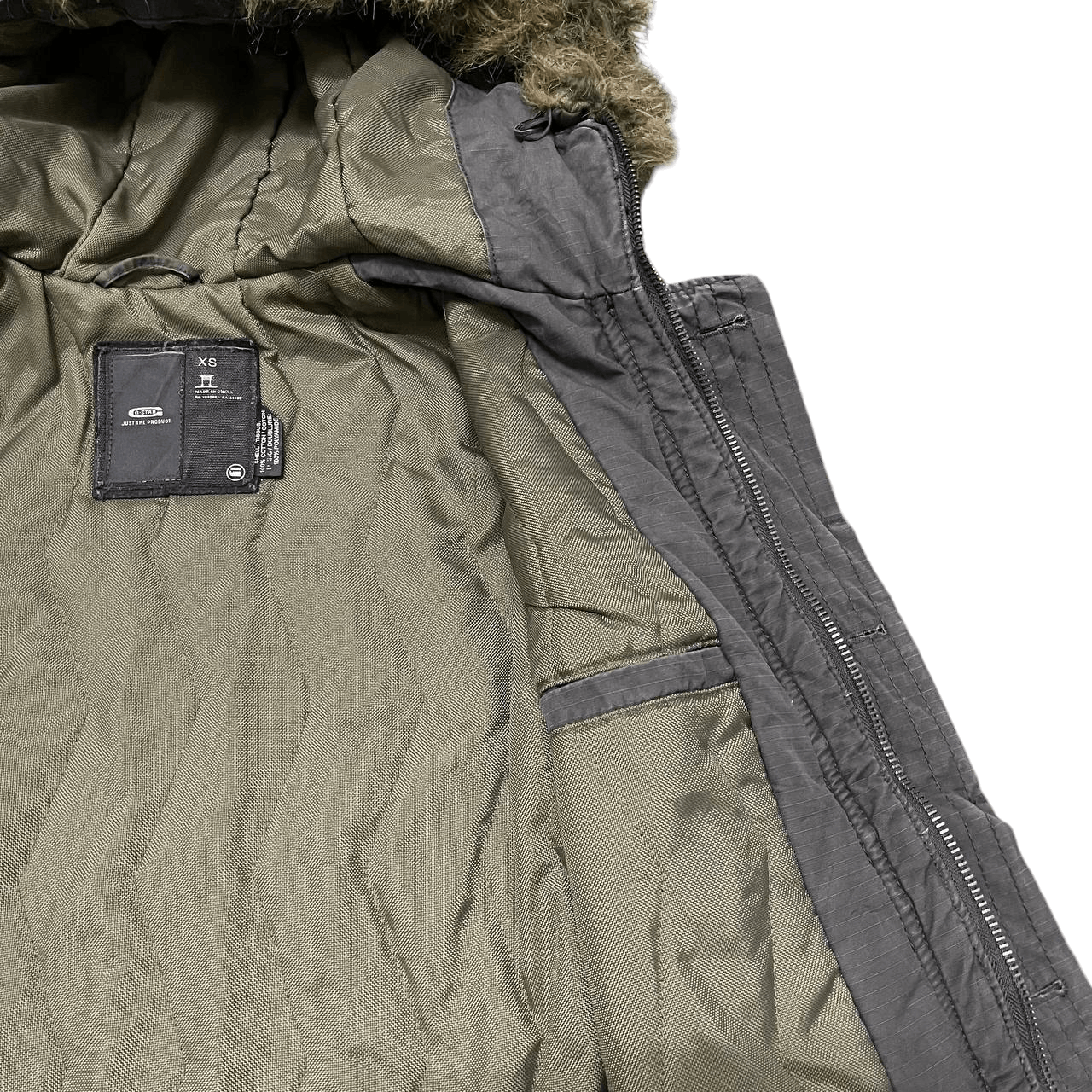 G-Star Vintage G Star Raw Denim 3301 Tactical Fur Hooded Jacket Size US XS / EU 42 / 0 - 15 Thumbnail