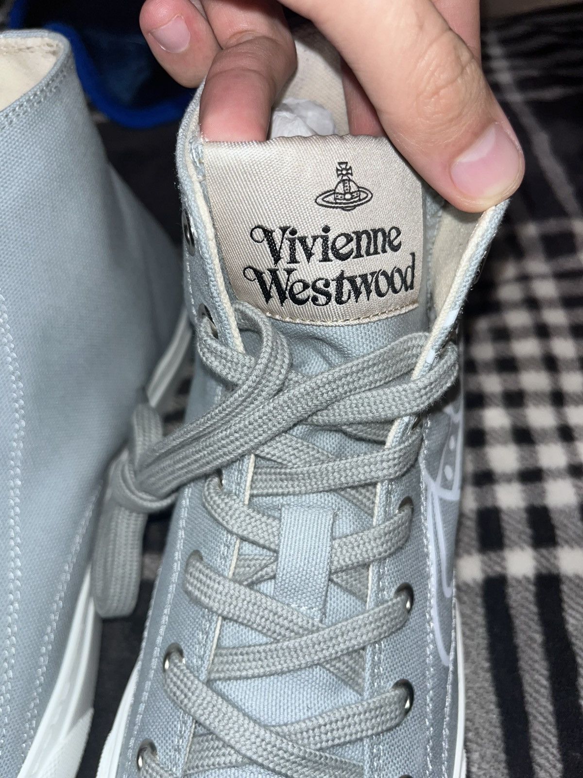 Vivienne Westwood LAST DROP EVER Blue Plimsoll High Top Sneakers Size US 10 / EU 43 - 8 Thumbnail