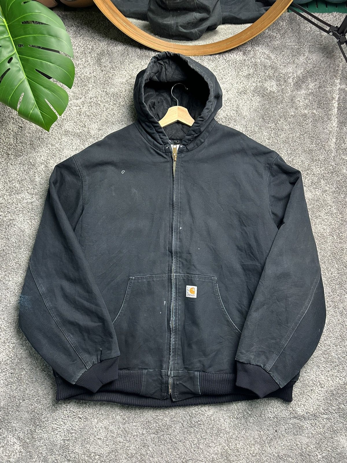 image of Carhartt x Vintage Carhart Hooded Jacket in Navy, Men's (Size 2XL)