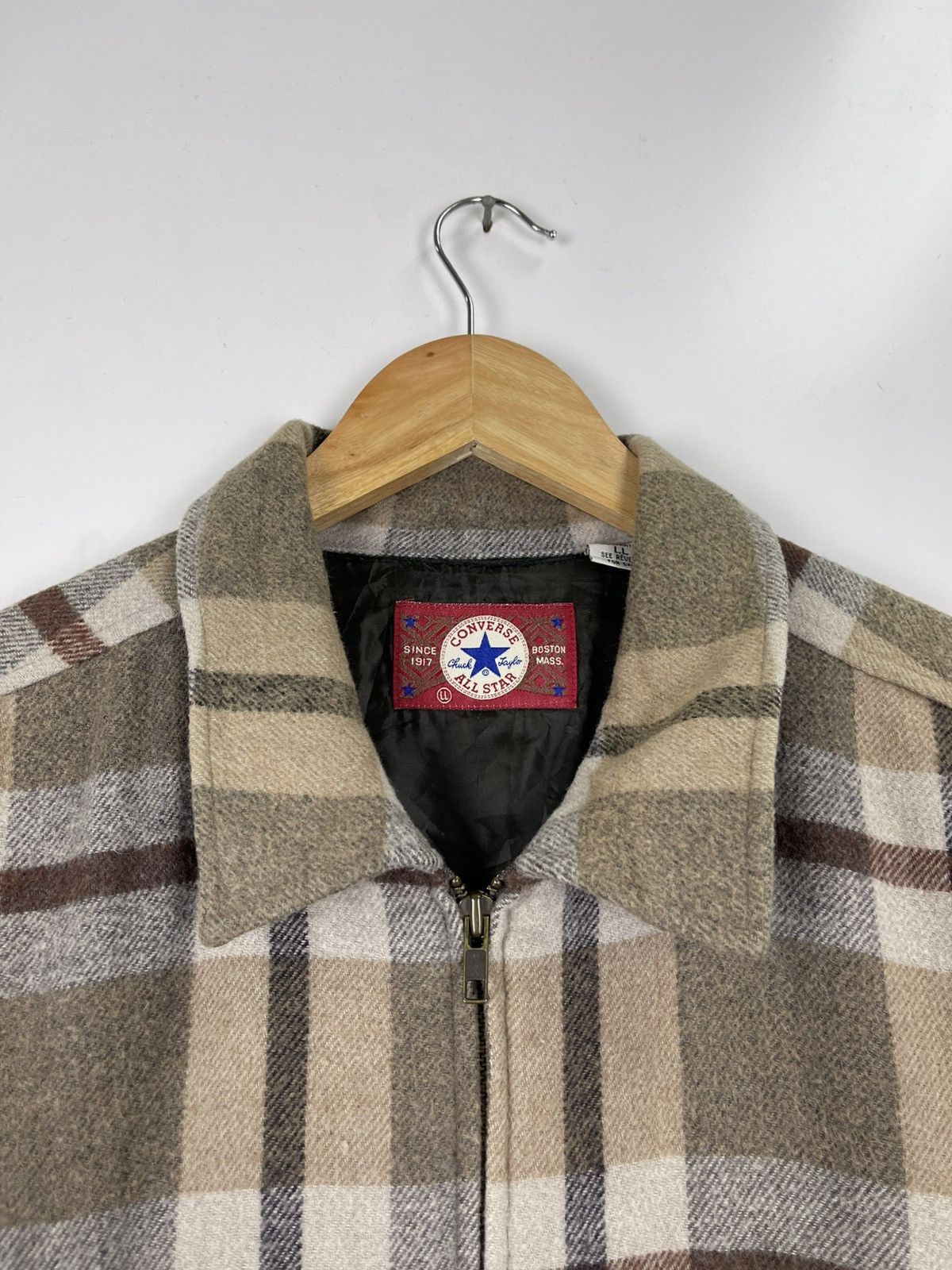 Converse × Vintage Vintage Converse All Star Flannel Jacket Size US XL / EU 56 / 4 - 7 Thumbnail