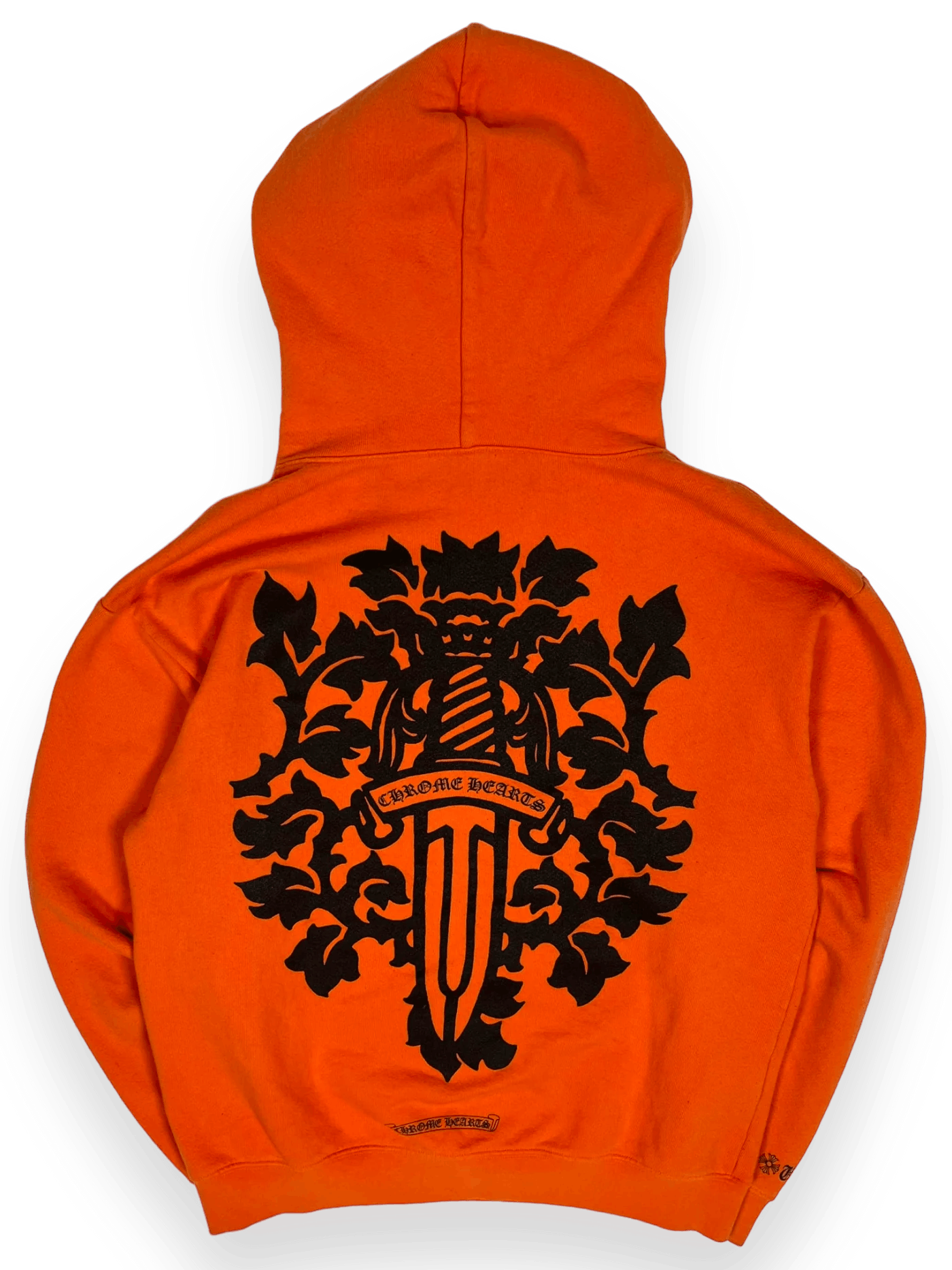 【Chrome Hearts】Vine Dagger Hoodie★フーディ★Orange/Black Chrome Hearts Chrome Hearts Orange Vine Dagger Hoodie | Grailed