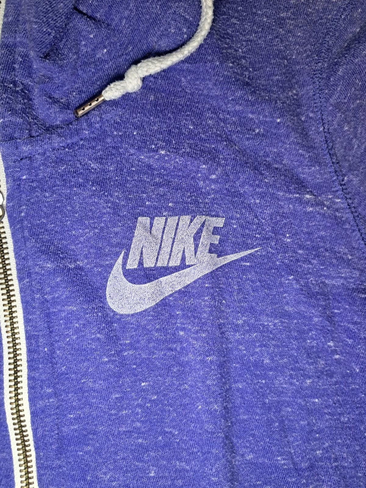 Nike VINTAGE Nike Jacket Womens Small Blue Organic Cotton Hoodie Size S / US 4 / IT 40 - 4 Thumbnail
