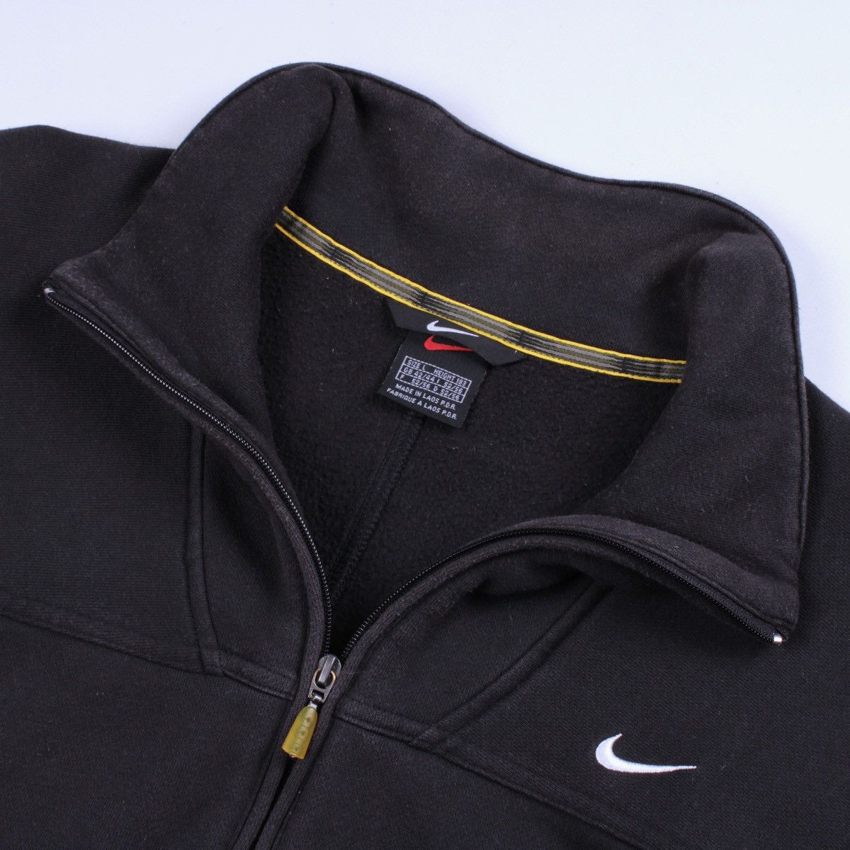 Nike × Vintage NIKE Vintage Cotton Full Zip Pockets Sweater Jacket Size US L / EU 52-54 / 3 - 8 Thumbnail