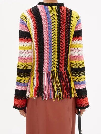 Chloe o1y0825 Cashmere Blend Sweater in Multicolor Size XS / US 0-2 / IT 36-38 - 3 Thumbnail