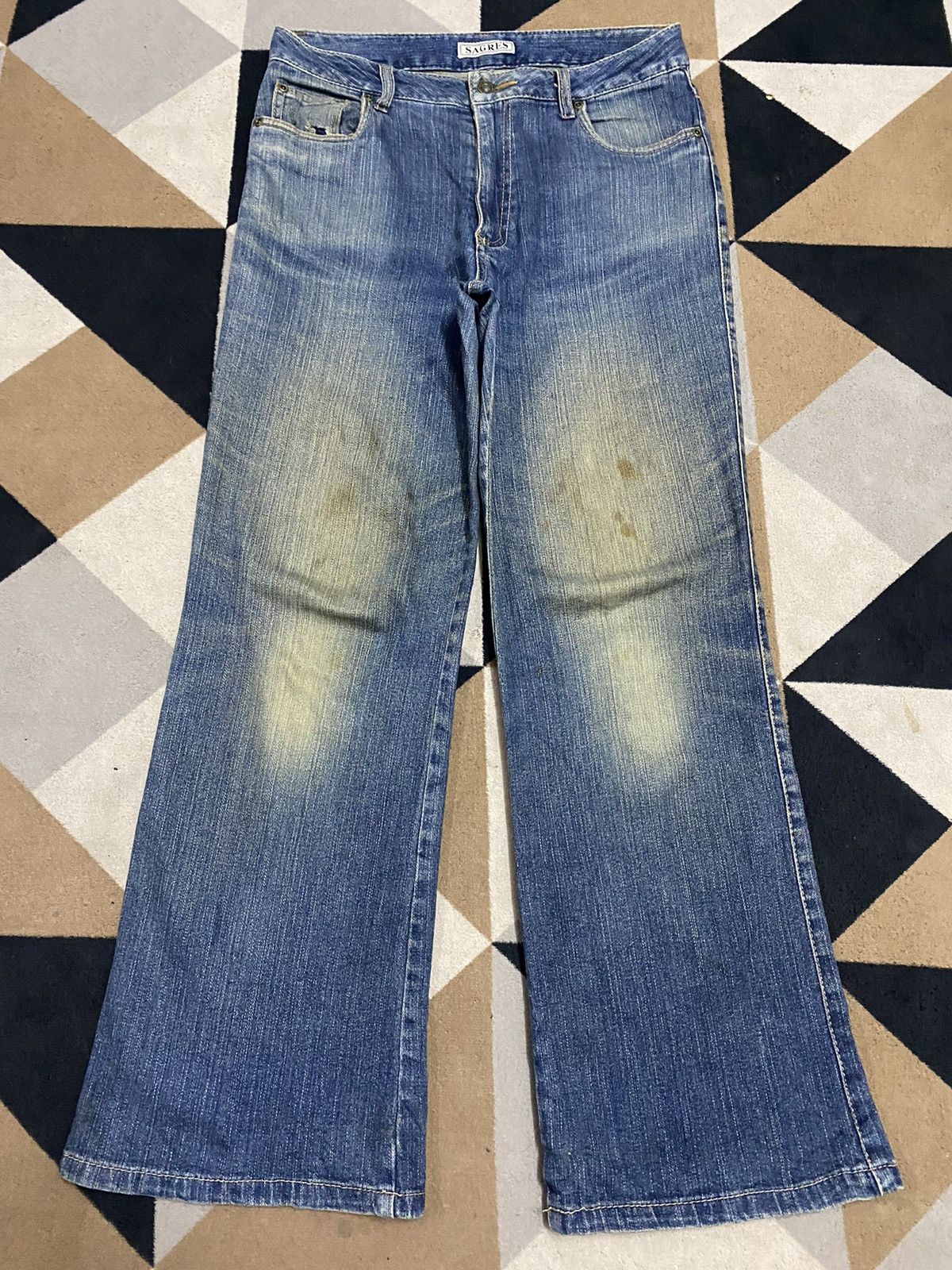 Other Vintage Japanese Brands Blue Wash Flare Jeans Size US 30 / EU 46 - 1 Thumbnail