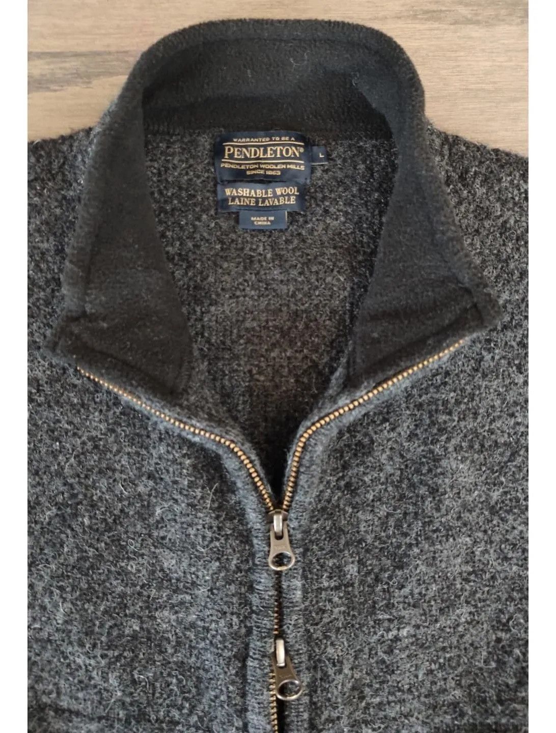 Pendleton Pendleton merino wool cardigan double zip - Fashionella Size US L / EU 52-54 / 3 - 6 Thumbnail