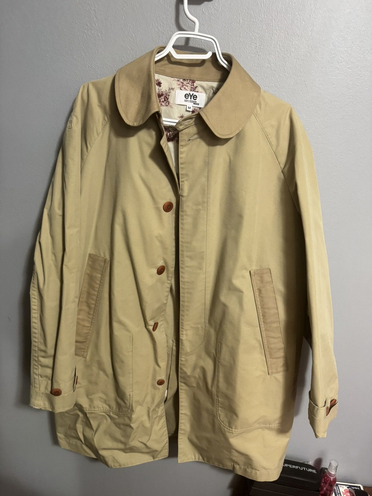 Comme des Garcons eYe Junya Watanabe Comme Des Garcons Twill Beige Rain Jacket Size US M / EU 48-50 / 2 - 1 Thumbnail