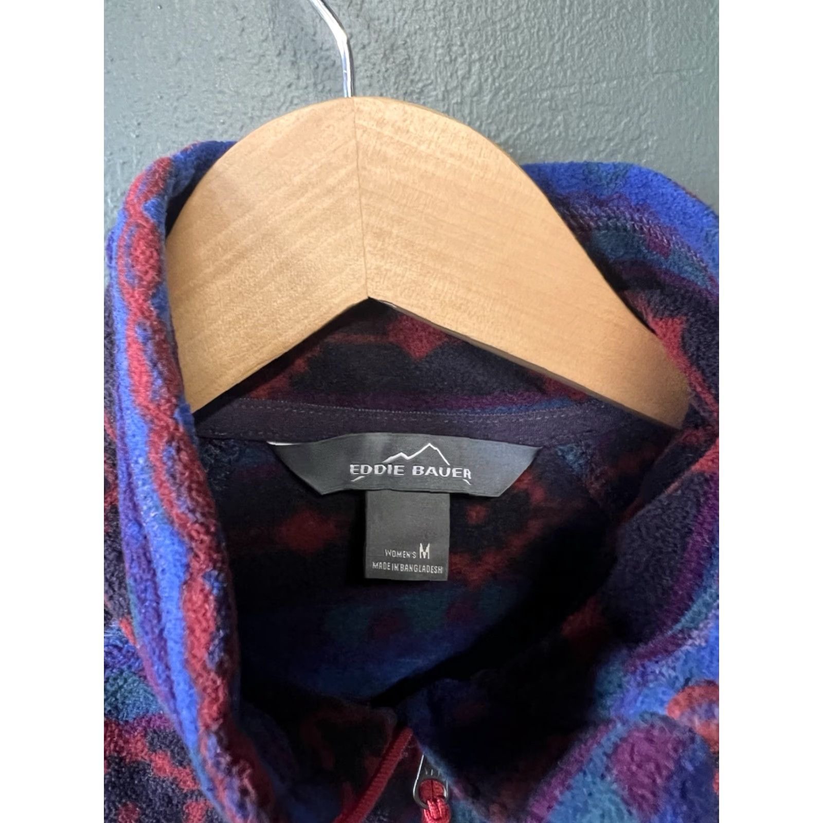 Eddie Bauer Eddie Bauer Womens Purple 1/4 Zip Fleece Mock Neck Pullover Sweatshirt M Adults Womens Pullover 1/4 Zip Fleece Purple Size M / US 6-8 / IT 42-44 - 3 Thumbnail