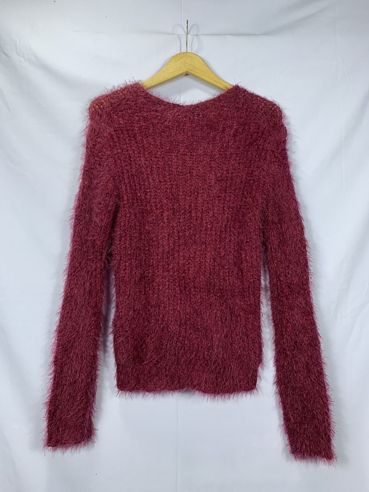 Issey Miyake × Japanese Brand Crazy Fuzzy Mohair Red Kurtcobain Style Sweater Size US M / EU 48-50 / 2 - 2 Thumbnail