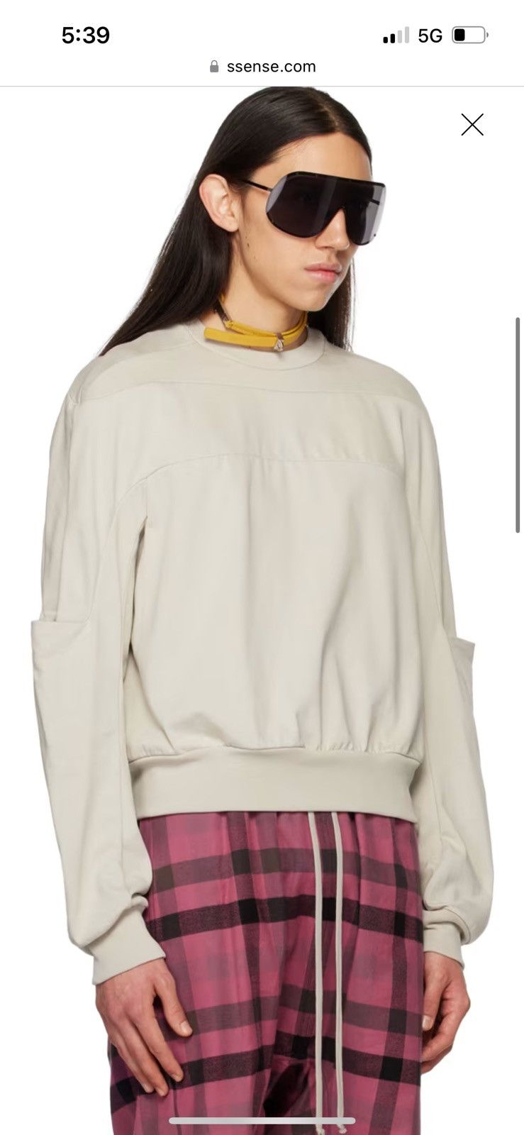 Rick Owens Rick Owens S/S 22 Fogachine Geth Sweatshirt beige Size US L / EU 52-54 / 3 - 7 Thumbnail