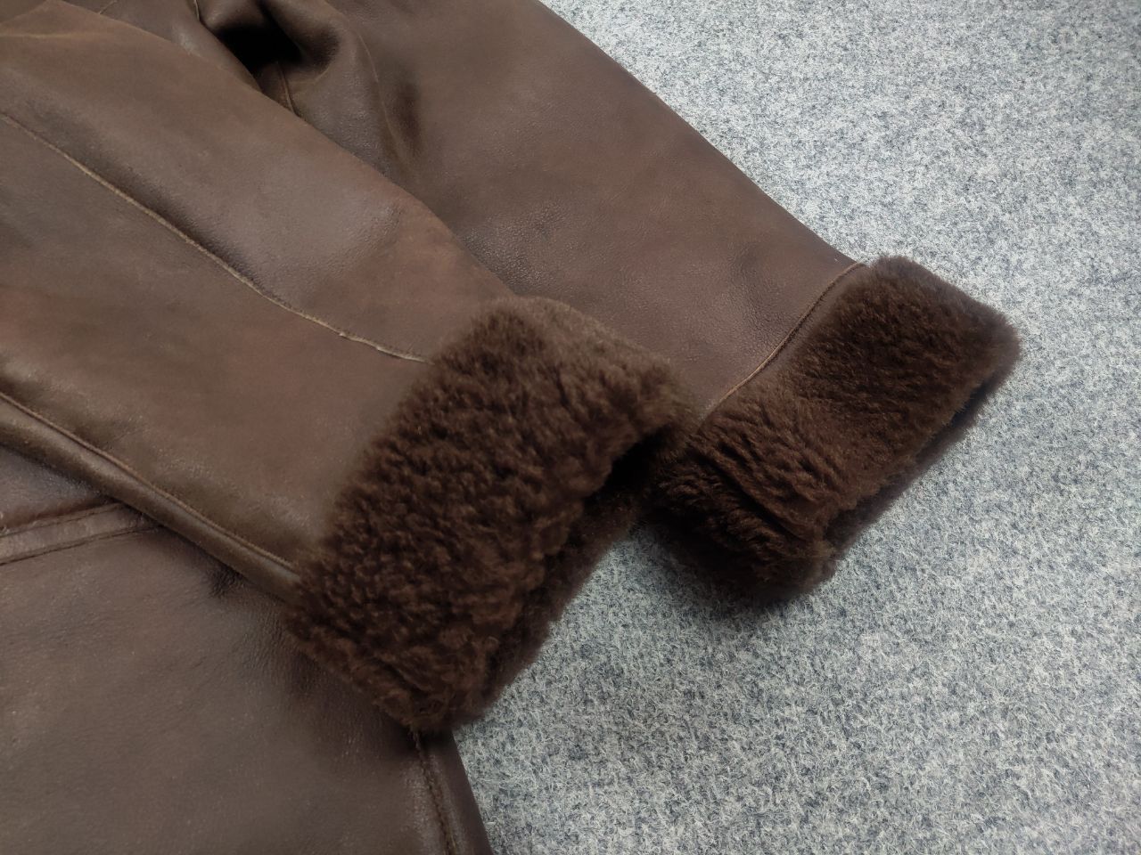 Gallotti Gallotti Bacis Brown Leather Shearling Fur-Lined Coat Jacket Size US M / EU 48-50 / 2 - 8 Thumbnail