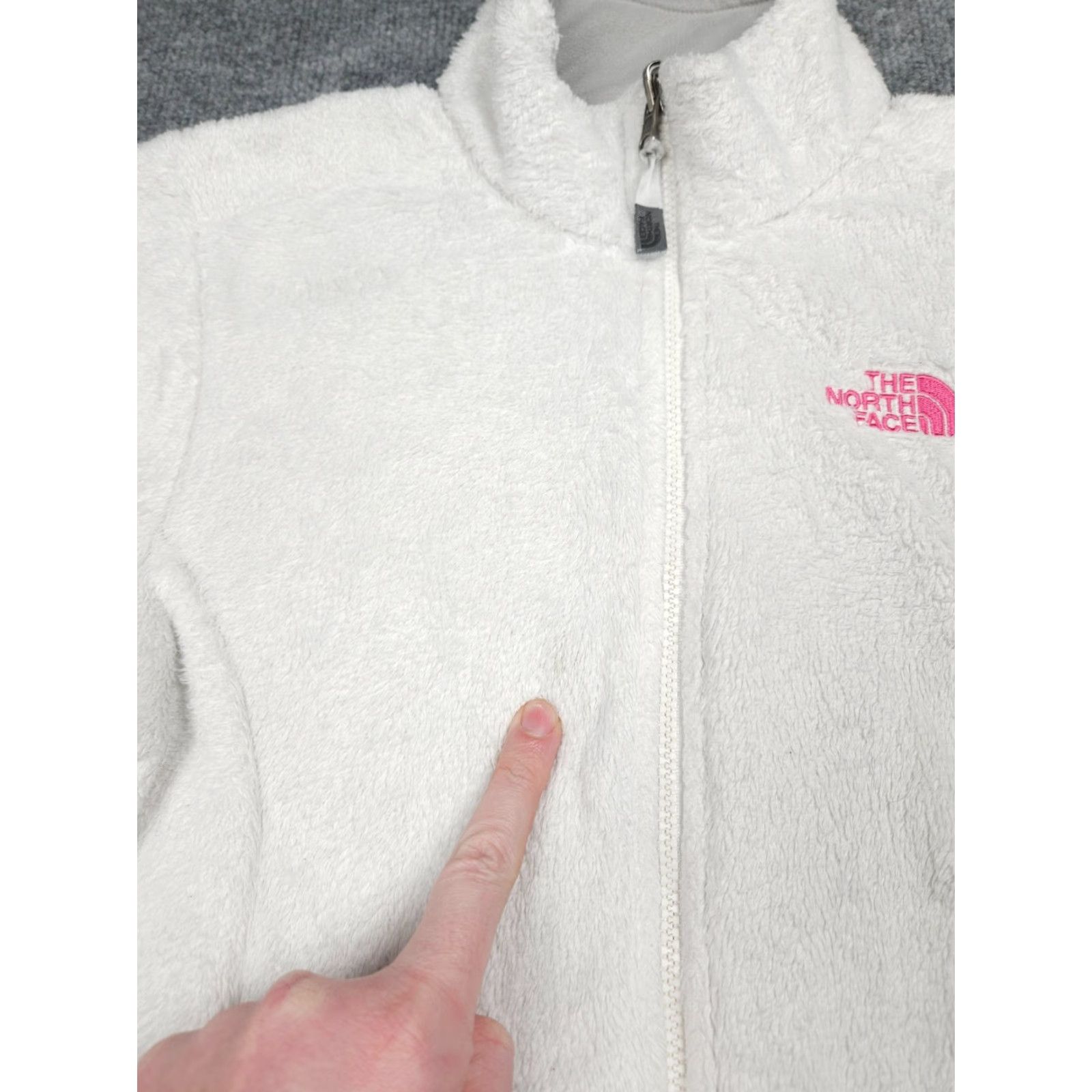 The North Face The North Face Jacket Womens Medium White Pink Fleece Full Zip Outdoor Sweater Full Zip Lightweight Zipped Pockets Casual Travel Women Regular Jacket Size M / US 6-8 / IT 42-44 - 6 Thumbnail
