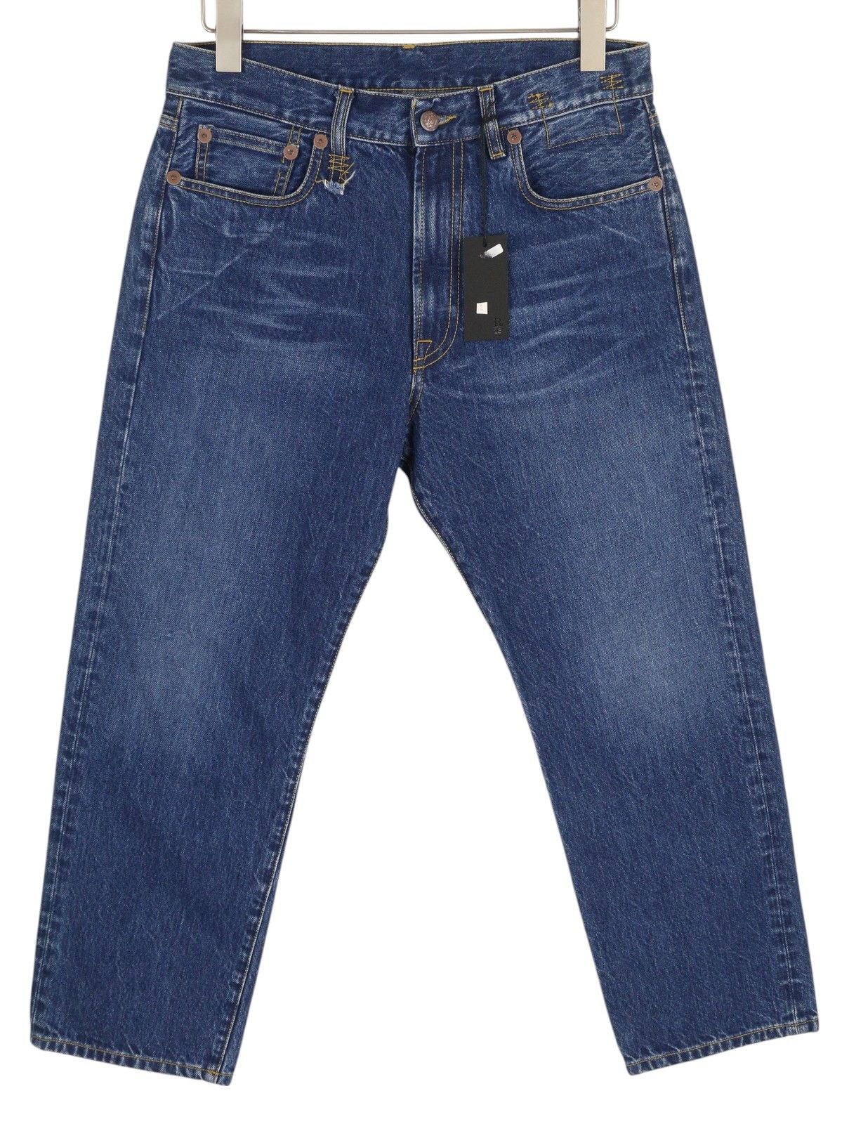 R13 BOYFRIEND 27 Jasper Let Down Tex Faded Blue Ankle 85432 Size 27" / US 4 / IT 40 - 1 Thumbnail
