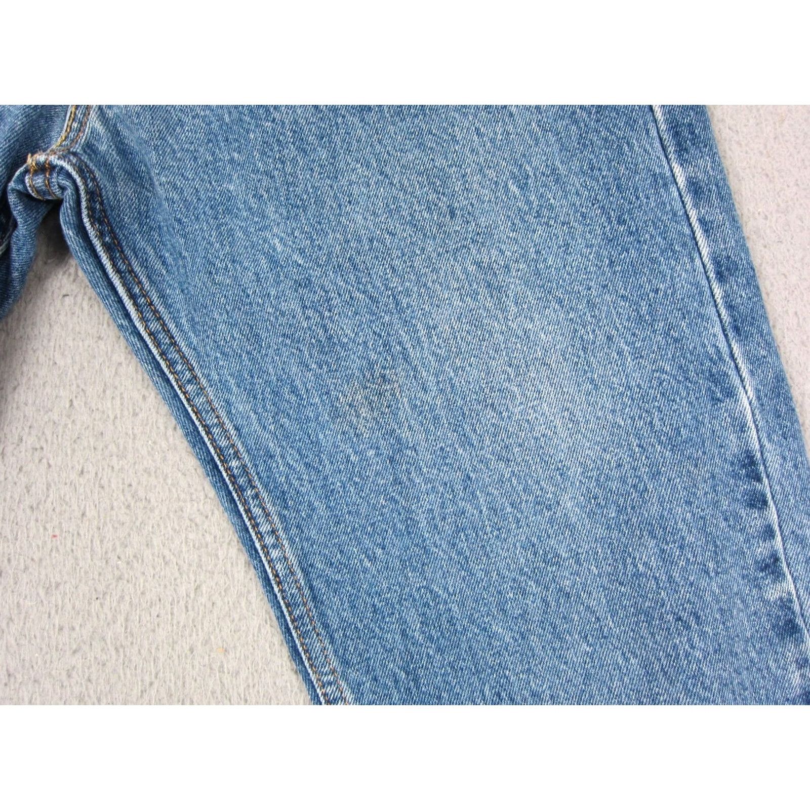 Levi's Levi's 505 Jeans Mens 32x27 Blue Medium Wash Straight Denim Regular Zipper Button Pocket 90s Vintage? No Size US 32 / EU 48 - 3 Thumbnail