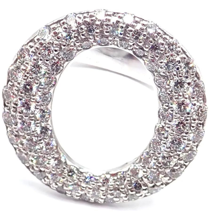 Tiffany & Co. Tiffany & Co Elsa Peretti Sevillana Platinum Diamond O Ring Size ONE SIZE - 11 Thumbnail