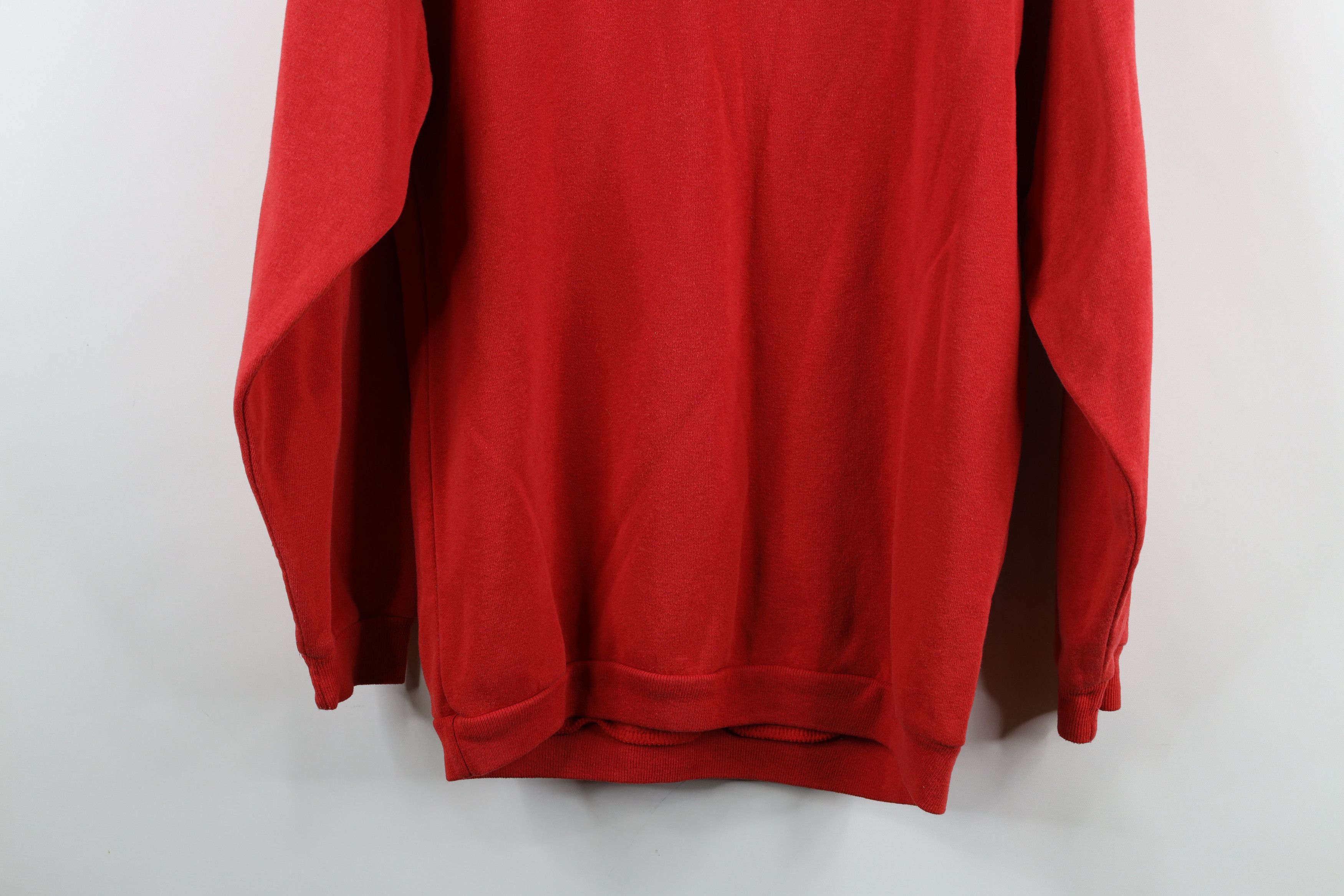 Vintage Vintage 70s Streetwear Distressed V-Neck Sweatshirt Red USA Size US S / EU 44-46 / 1 - 10 Thumbnail