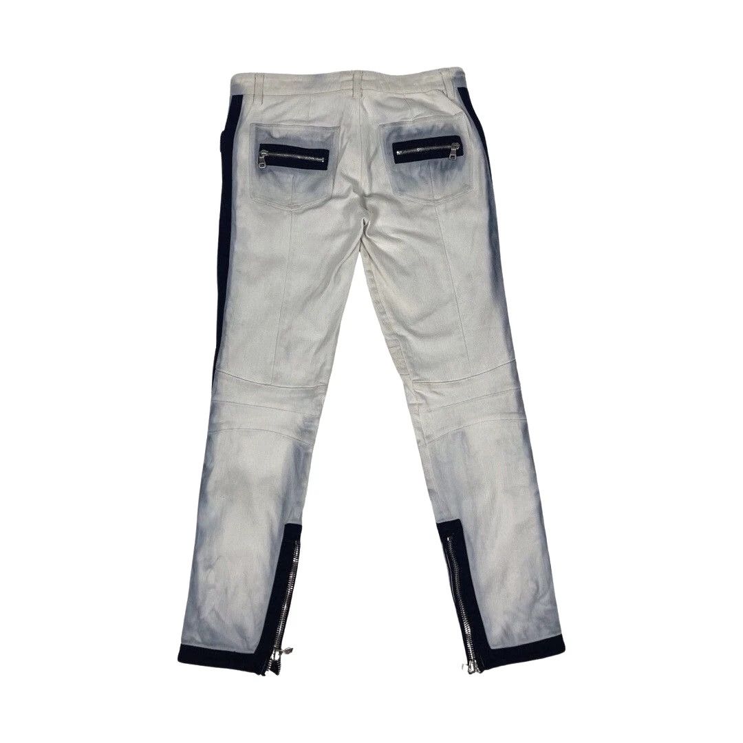 Balmain Balmain Washed Denim Pants Biker Moto Vintage Women’s Sz 40 Size 27" / US 4 / IT 40 - 2 Thumbnail