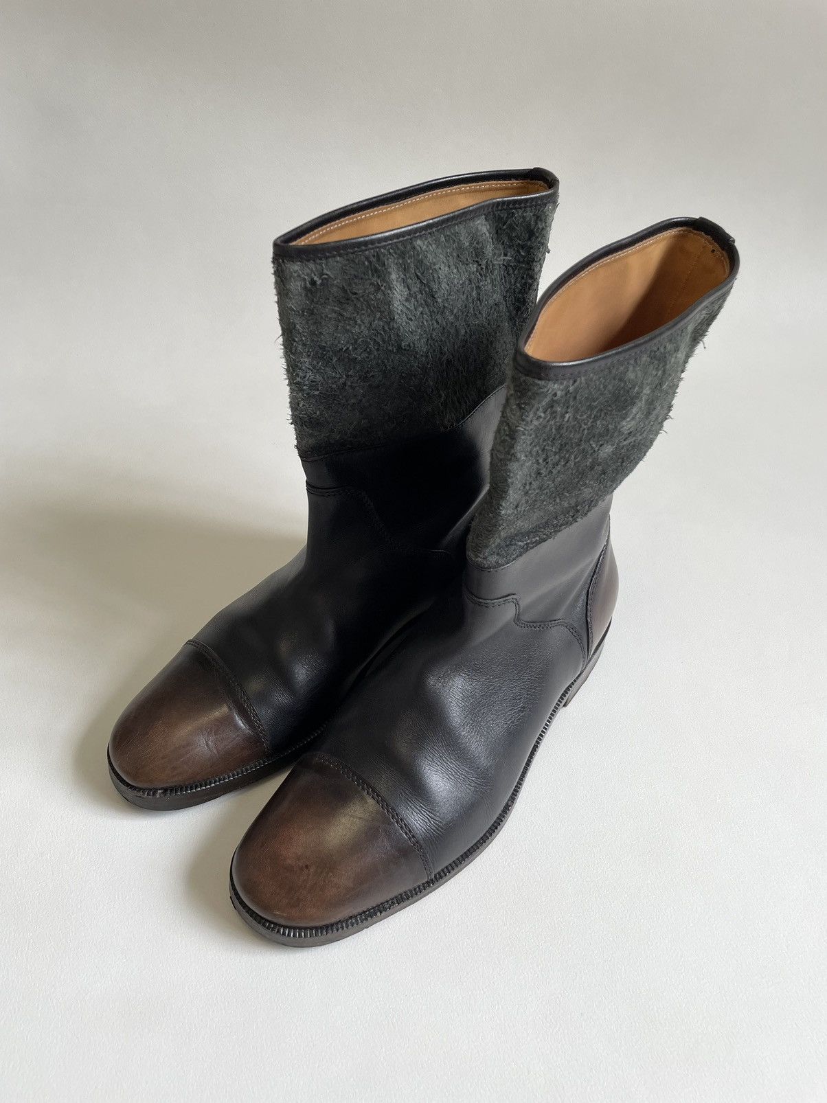 Maison Margiela Burnished Leather ‘Engineer Boots’ Size US 8 / EU 41 - 6 Thumbnail