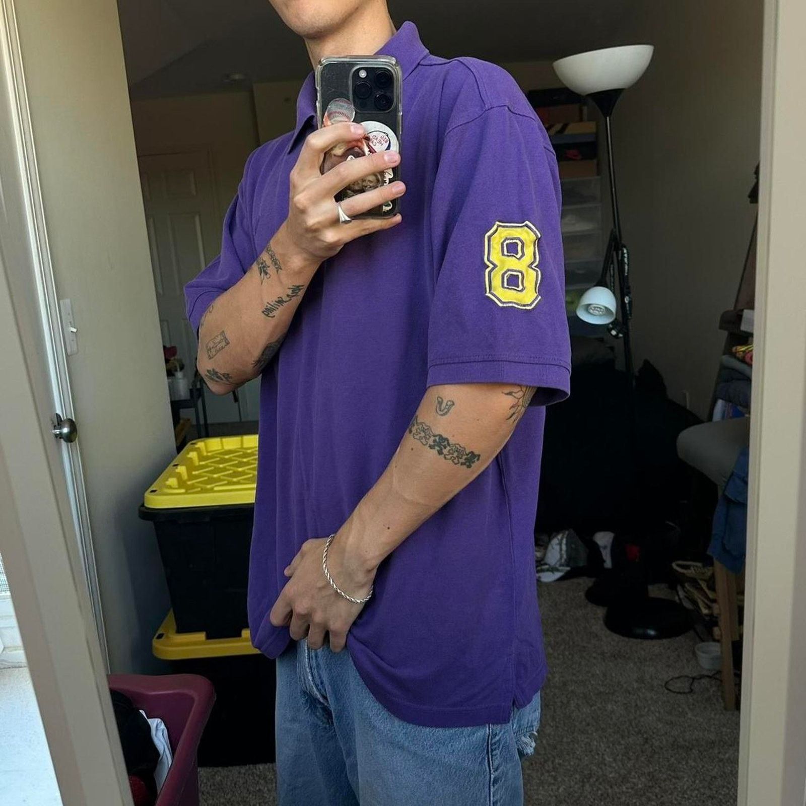 Vintage Vintage Los Angeles Lakers Kobe Bryant LA Polo Shirt Size US XL / EU 56 / 4 - 7 Thumbnail