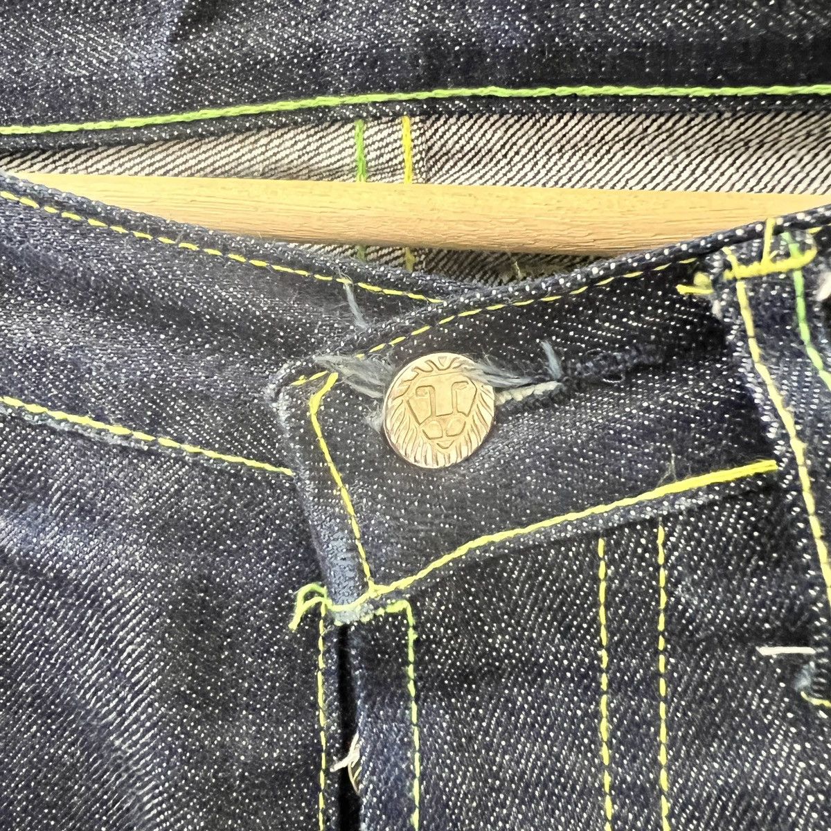 Japanese Brand VTG RASTAFARI ROCK STA JAMAICA FLAG JEAN Size US 31 - 3 Thumbnail