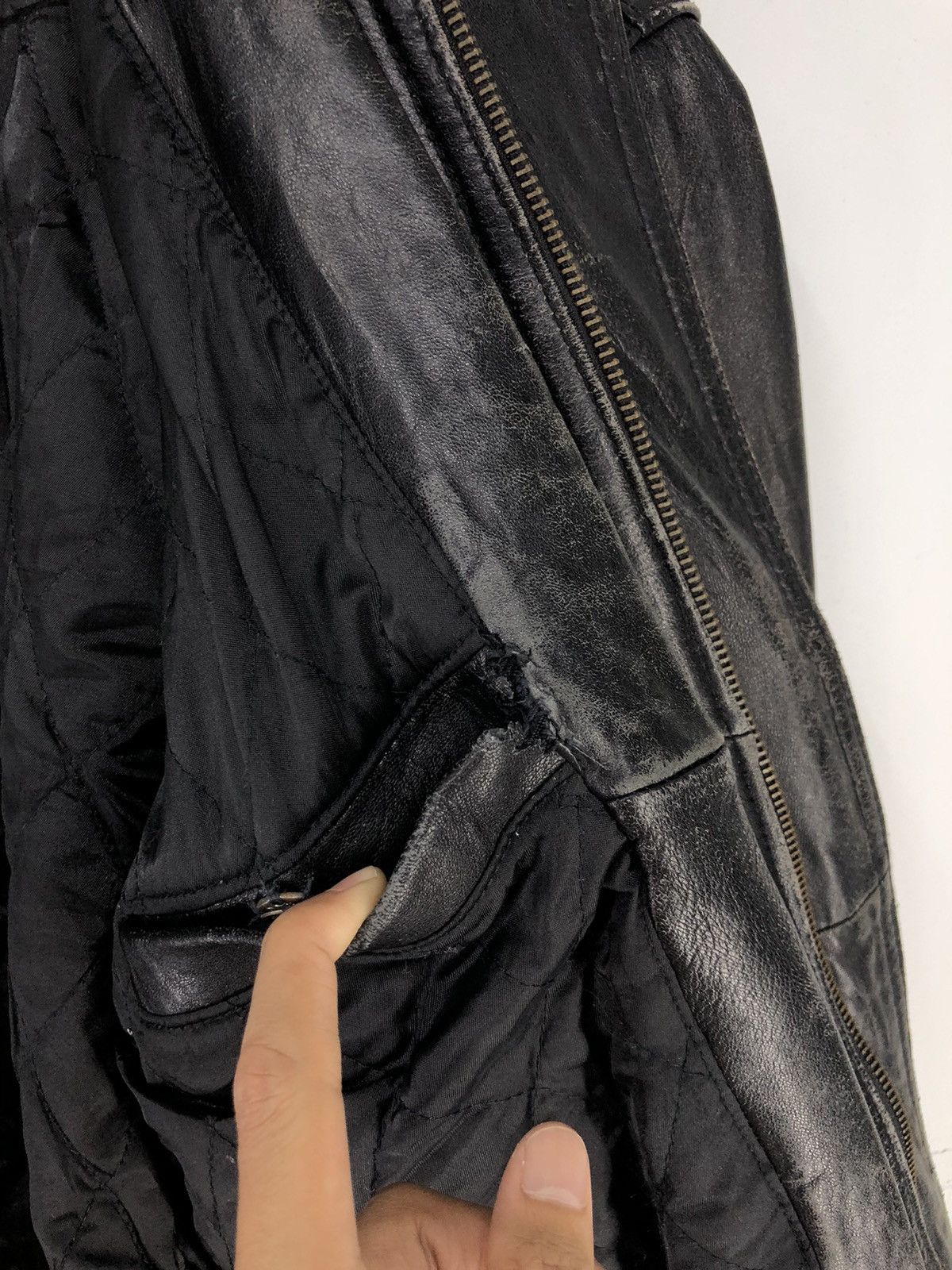 Leather Vintage Bestone Sheepskin Leather Bomber Jacket Size US L / EU 52-54 / 3 - 17 Thumbnail