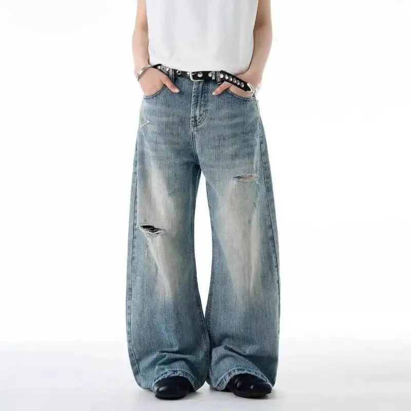 Distressed Vintage Wide Leg Street Jeans