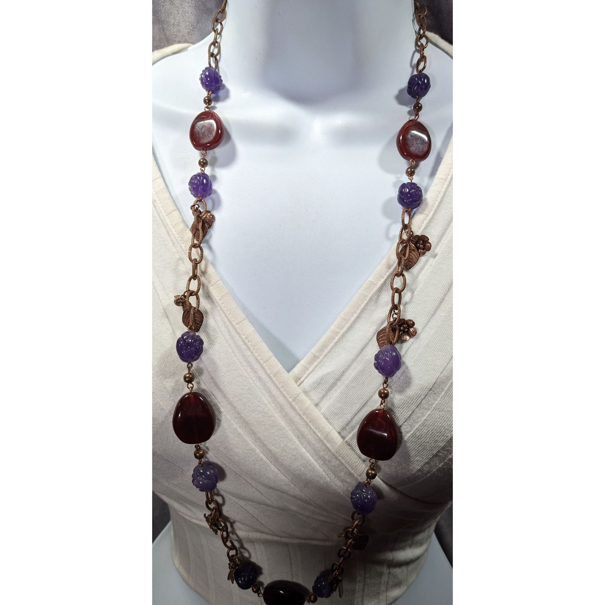 Other Vintage Cottagecore Floral Beaded Chain Necklace Size ONE SIZE - 9 Thumbnail
