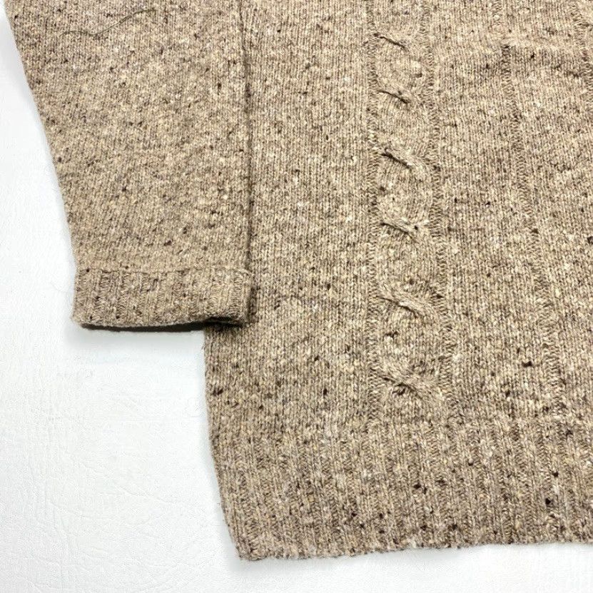 Vintage VINTAGE Henry Cotton's Sweater Crew Neck Cable Knit Size L Brown Wool Alpaca Blend Size US L / EU 52-54 / 3 - 3 Thumbnail