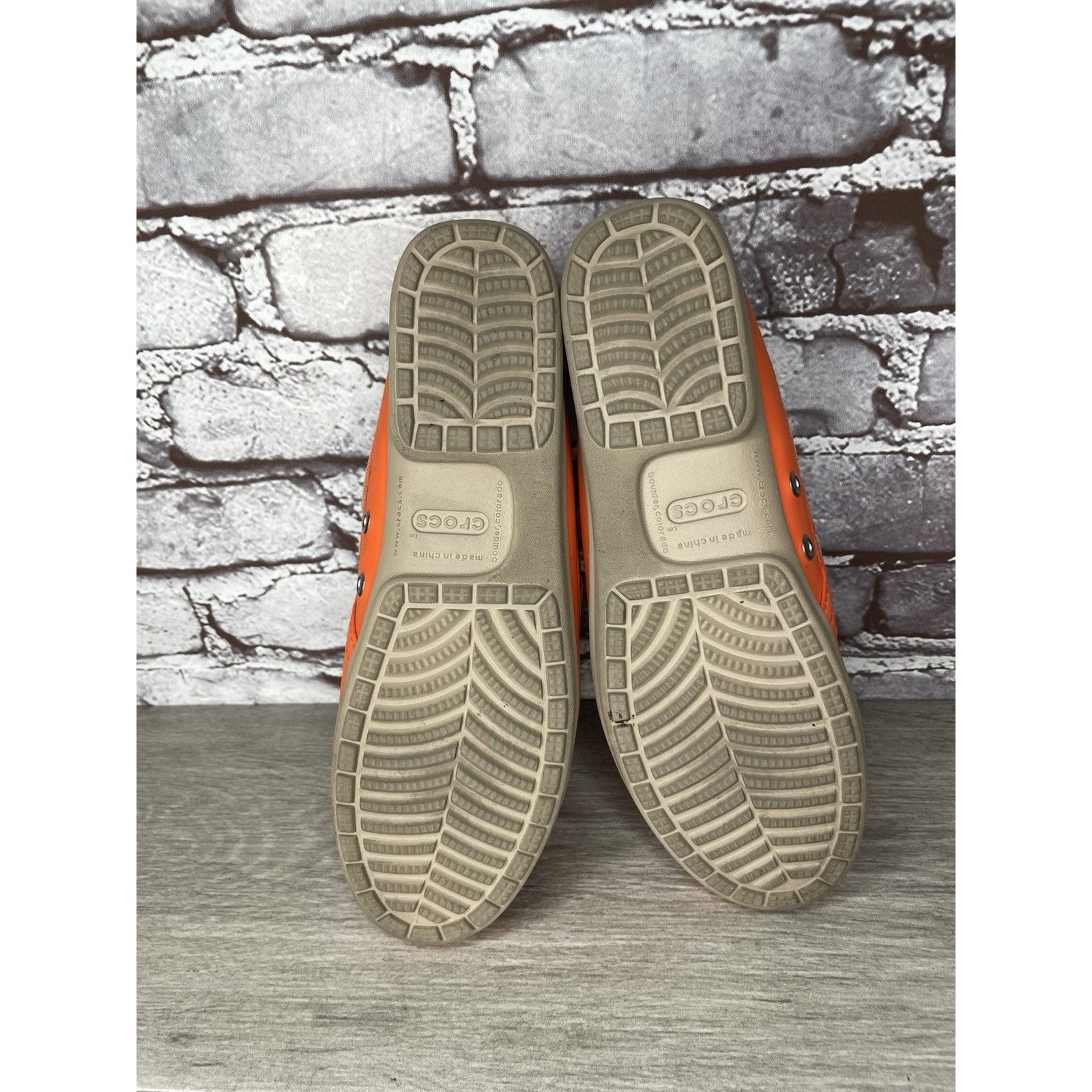 Crocs CROCS Beach Line Orange Synthetic Slip on Boat Loafers Women Size US 8 / IT 38 - 15 Thumbnail