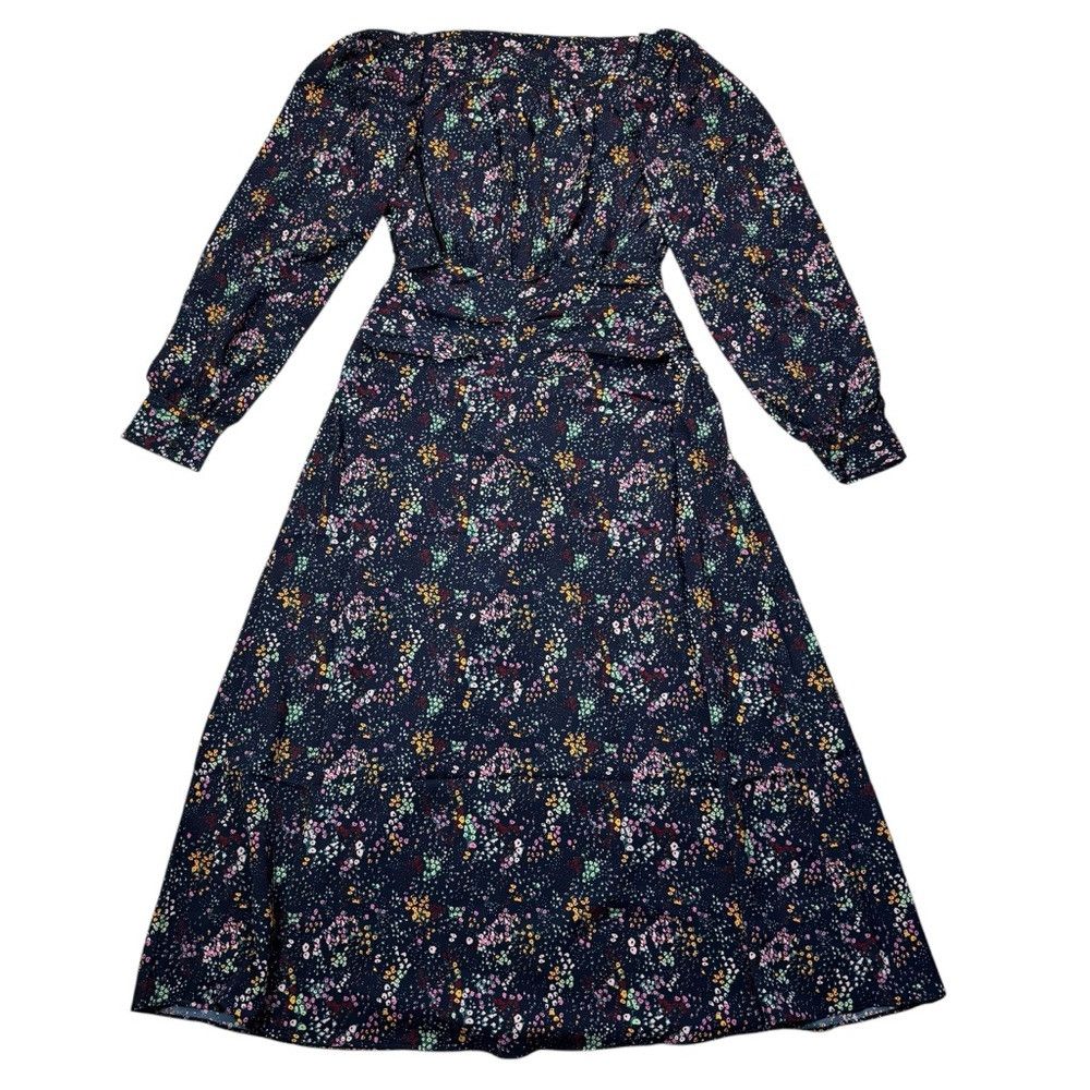 Derek Lam 10 Crosby New Derek Lam Blue Floral Long Sleeve Dress IT 42 US 6 Size M / US 6-8 / IT 42-44 - 3 Thumbnail