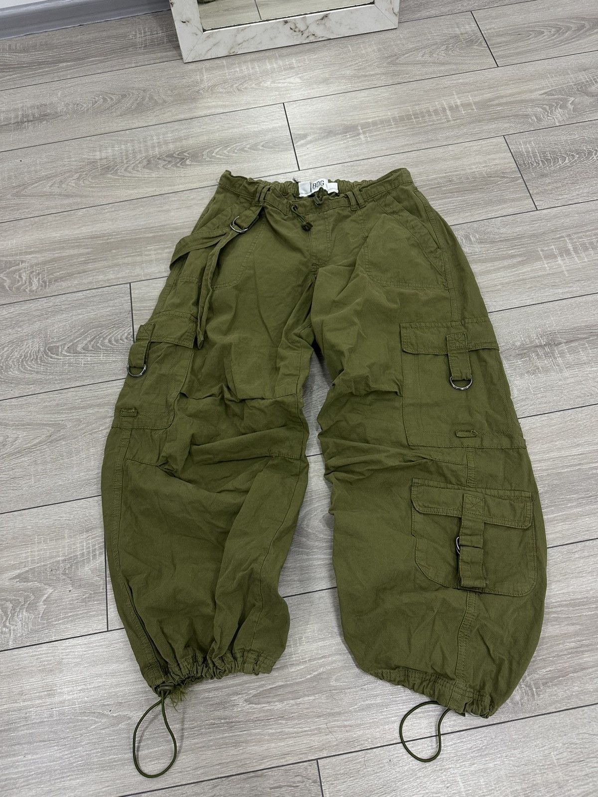 Japanese Brand Baggy Cargo BDG Maharishi Style Y2K Nylon Pants Avantgarde Size US 30 / EU 46 - 2 Thumbnail