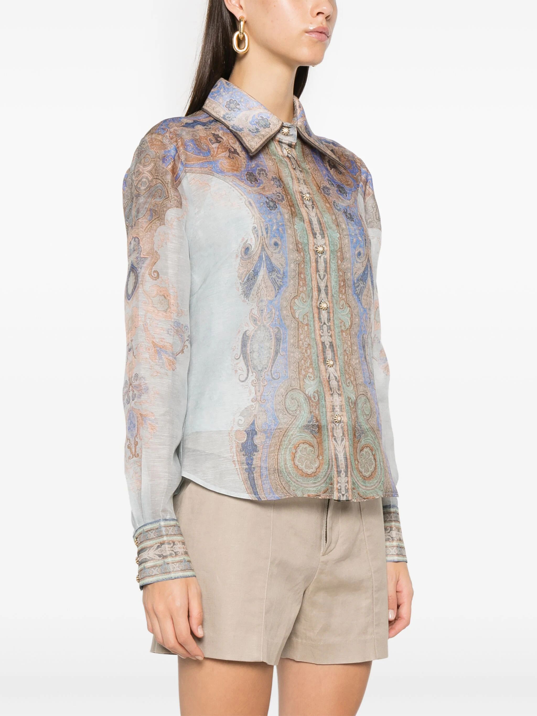 o1s22i1n1024 Eden Paisley Print Shirt in Multicolor