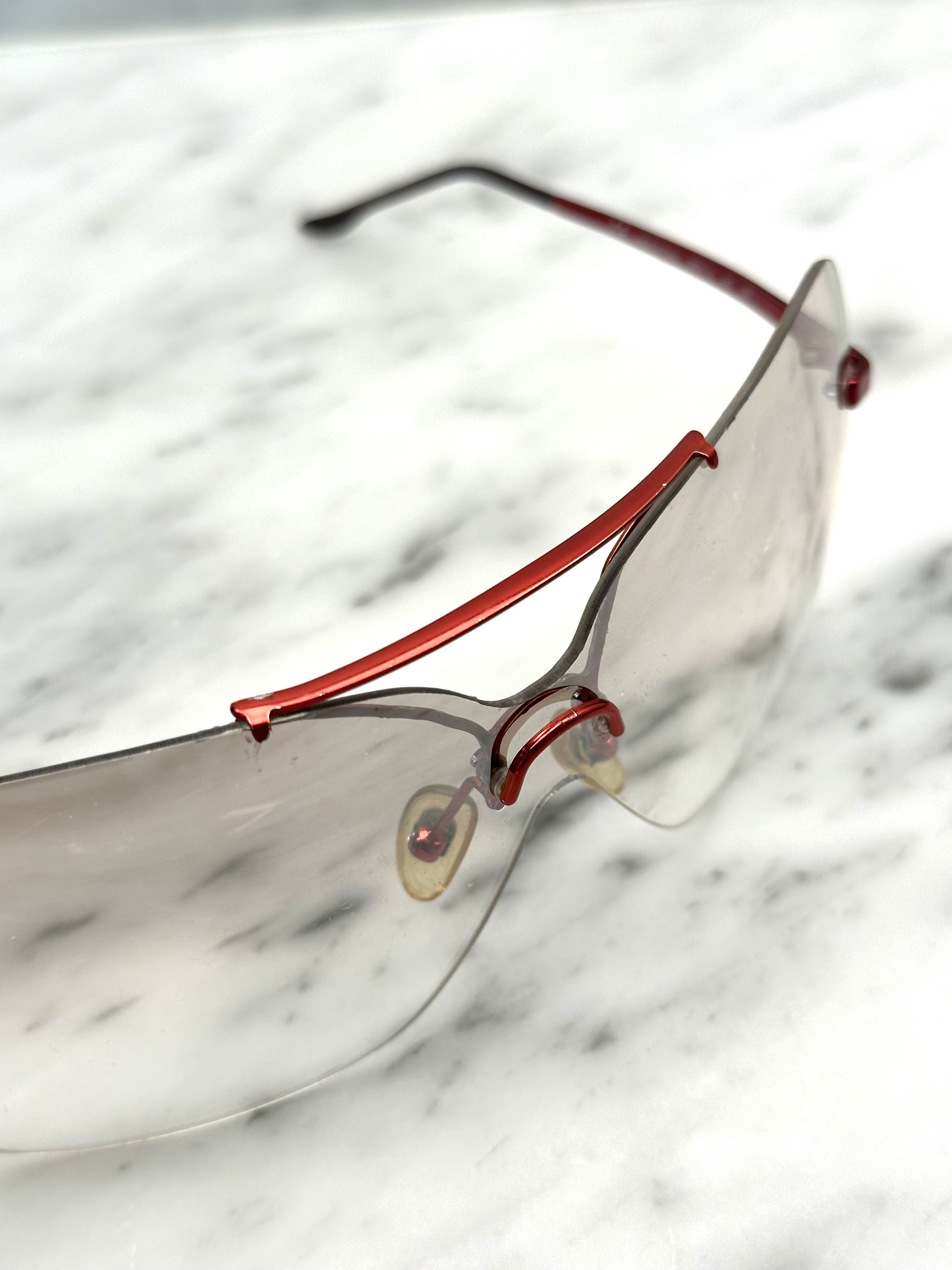 Dior Dior 47 Red Transparent Sunglasses Size ONE SIZE - 7 Thumbnail