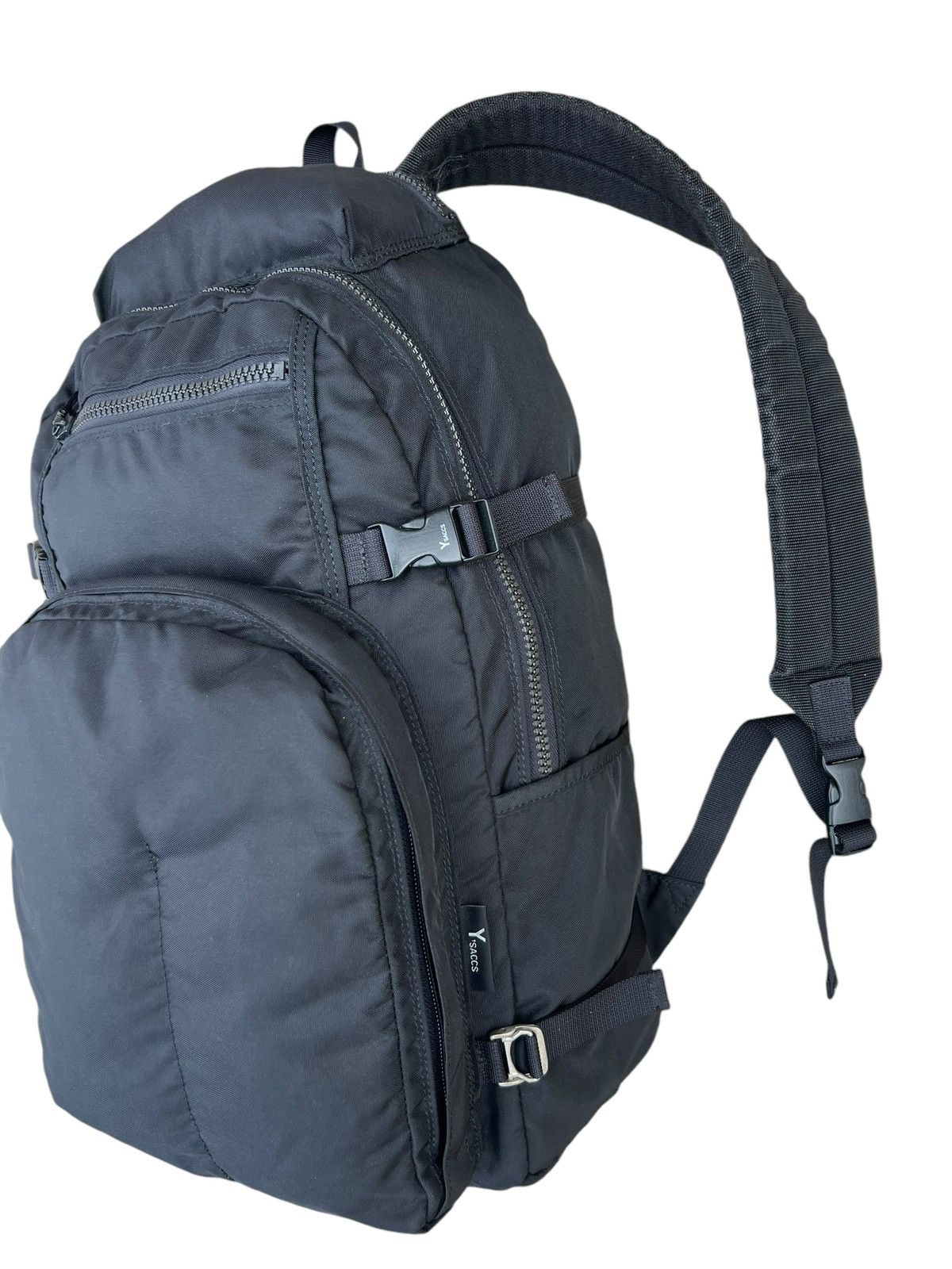 Yohji Yamamoto Vintage Yohji Yamamoto Y’saccs Black Ballistic Backpack Size ONE SIZE - 8 Thumbnail