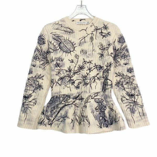 Dior Dior Embroidered Cashmere Sweater Size 38 Size S / US 4 / IT 40 - 1 Thumbnail
