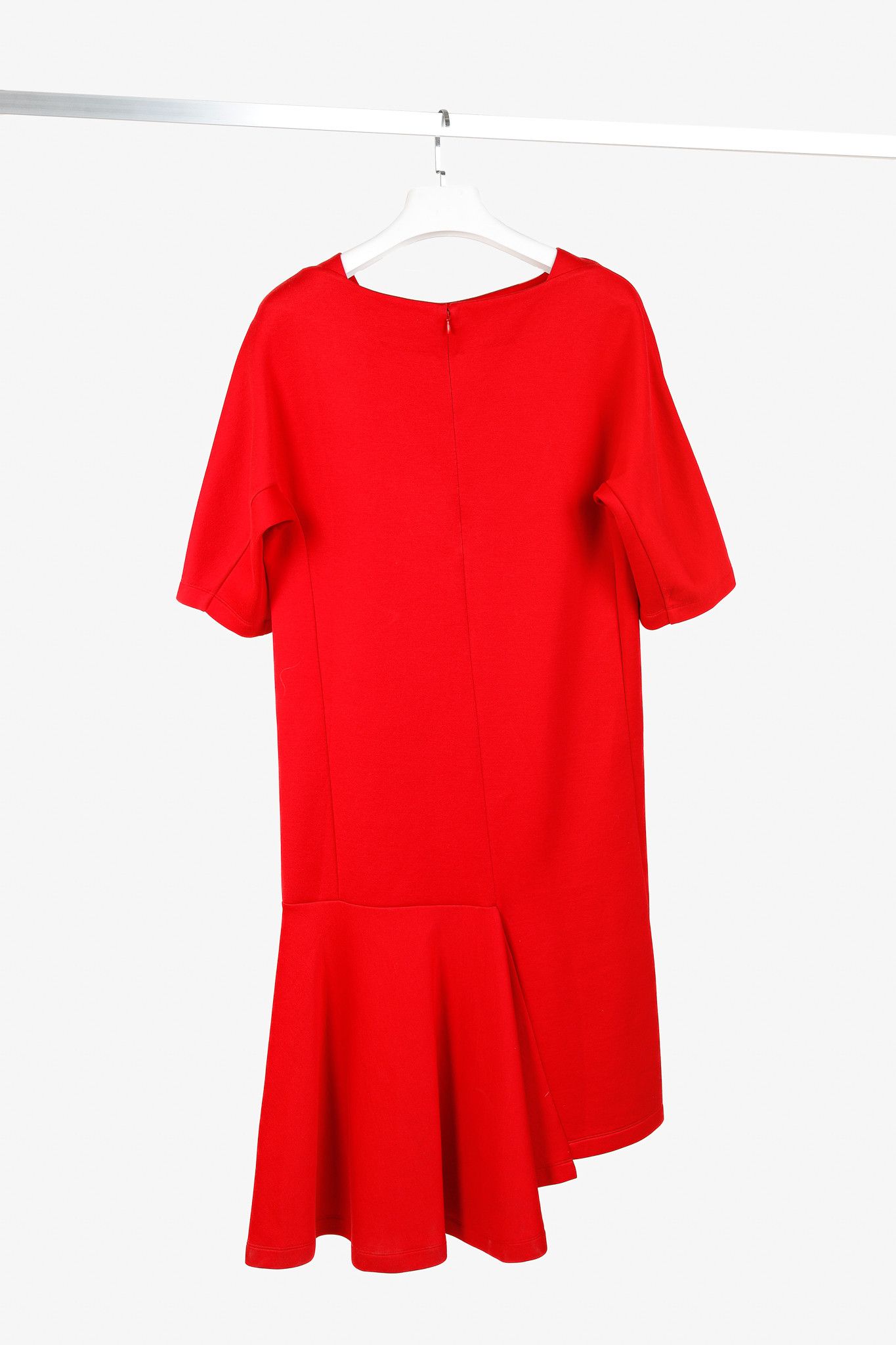 Marni Marni Red Knit Asymmetrical Midi Dress Size S / US 4 / IT 40 - 2 Thumbnail