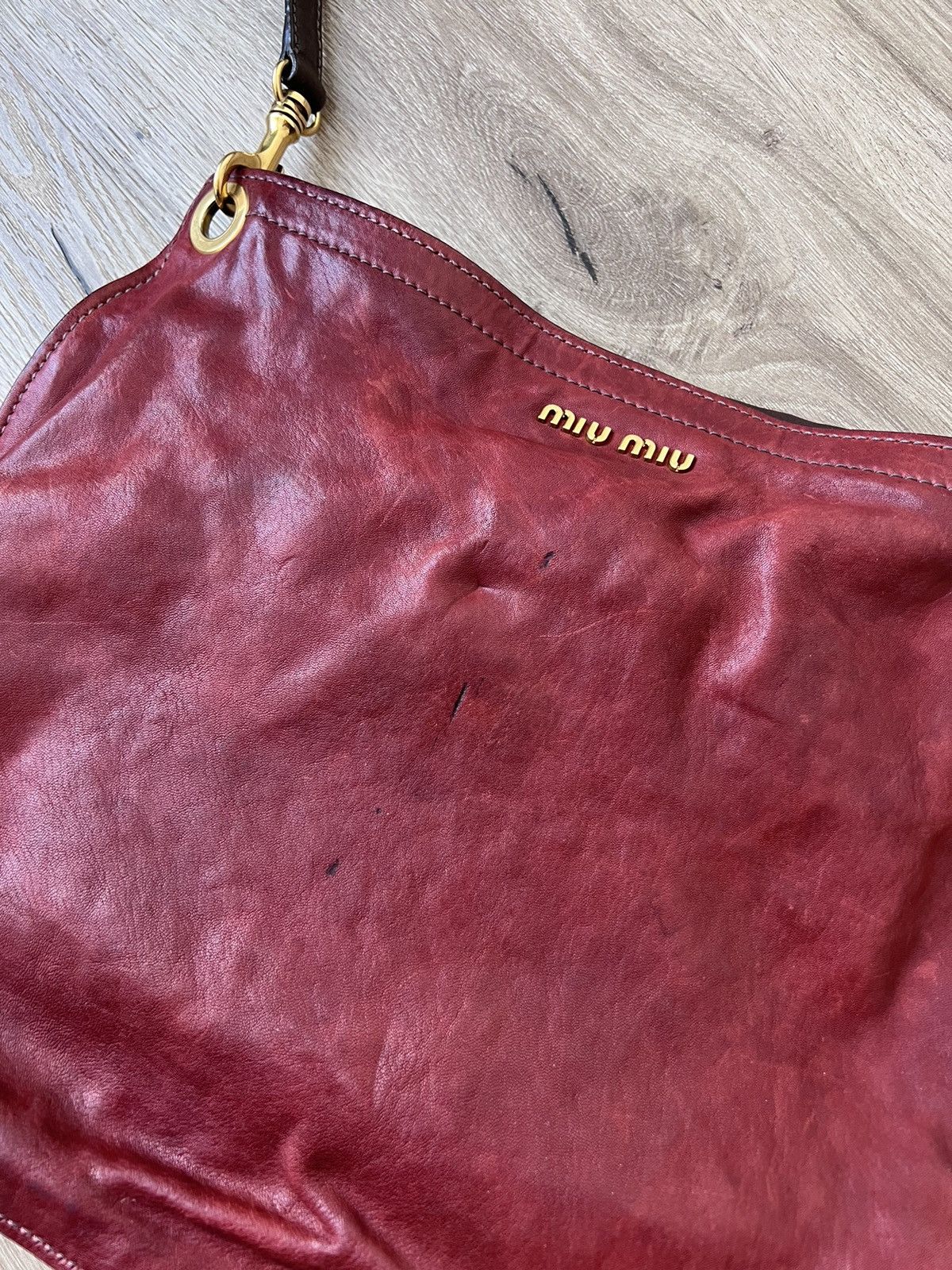Miu Miu × Prada × Vintage vintage y2k miu miu large shopper handle bag tote leather Size ONE SIZE - 14 Thumbnail