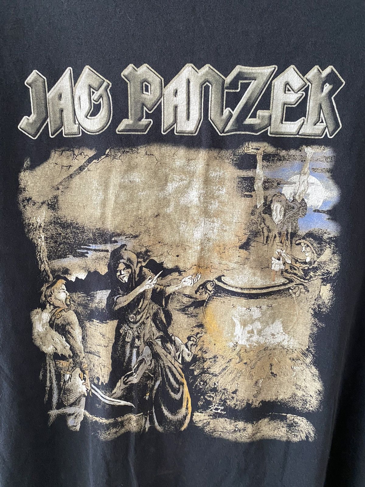 Band Tees × Vintage VINTAGE T-SHIRT JAG PANZER THAME TO THE THRONE ALBUM 90s 80s Size US XL / EU 56 / 4 - 2 Thumbnail