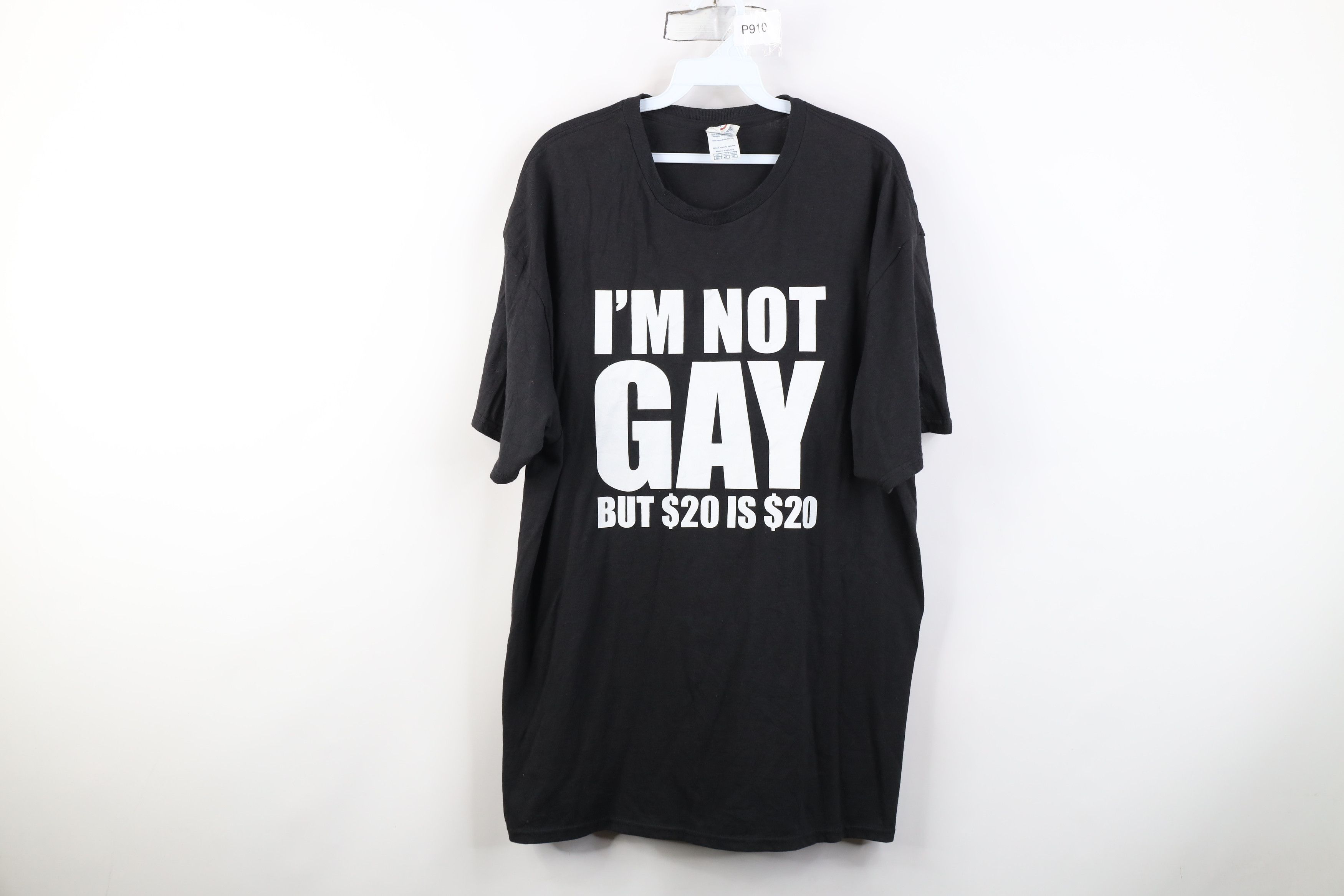 Vintage Vintage Streetwear I'm Not Gay But 20 Dollars Is 20 T-Shirt Size US XL / EU 56 / 4 - 1 Thumbnail