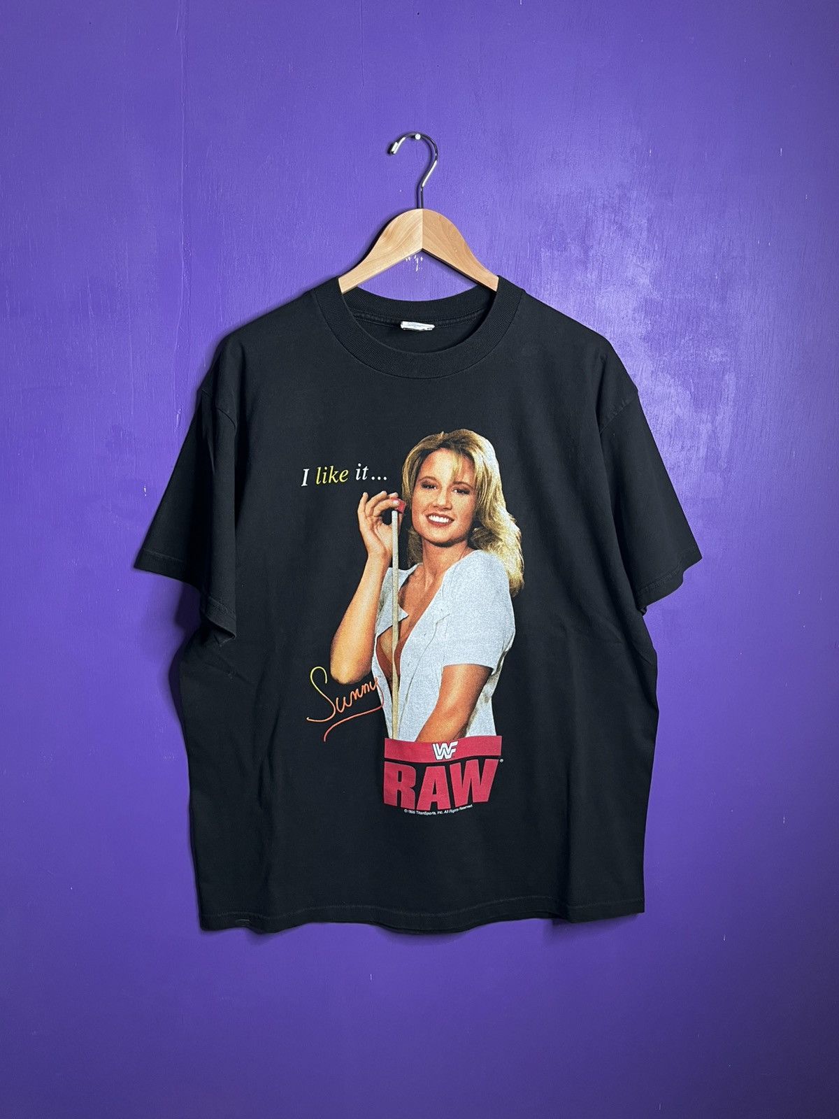 Vintage 1996 WWF Sunny I like it RAW t-shirt