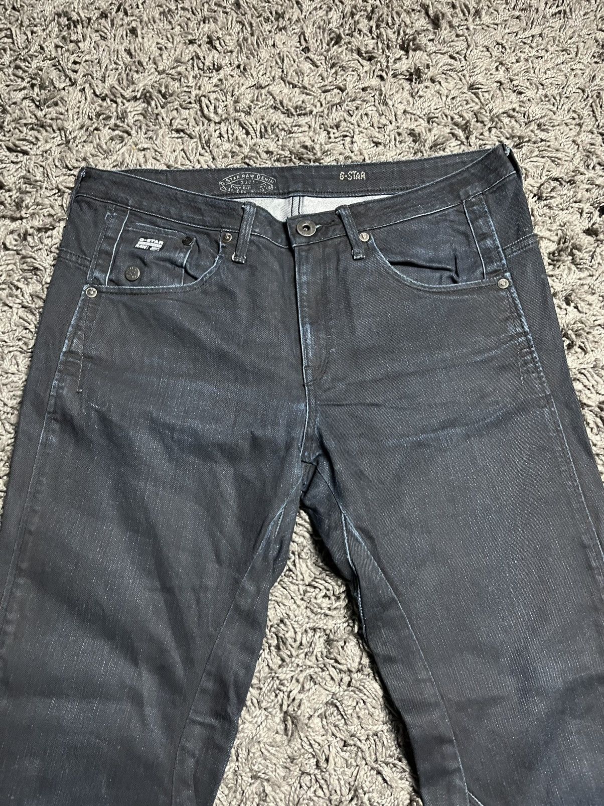 G-Star G-Star Raw Arc 3D Slim Jeans Dark Aged / Black Waxed Denim Size US 30 / EU 46 - 4 Thumbnail