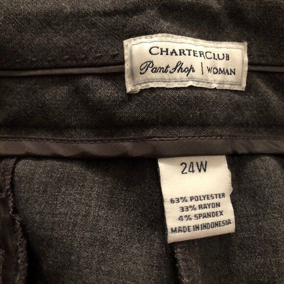 Charter Club CHARTER CLUB WOMEN'S NEW 63%POLYSTR 33%RAYON PANTS 24/32 Size 42" / US 20 - 4 Thumbnail