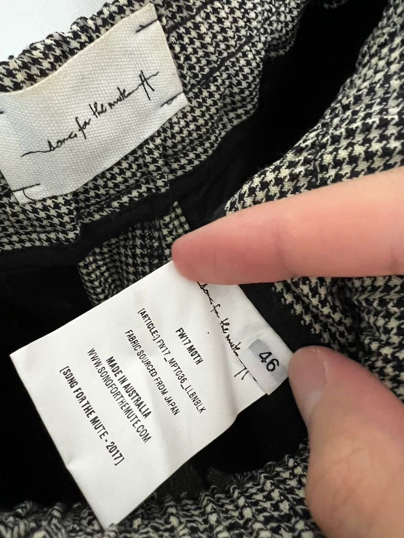 Song For The Mute Song For The Mute houndstooth eight-inch pants Size US 30 / EU 46 - 4 Thumbnail